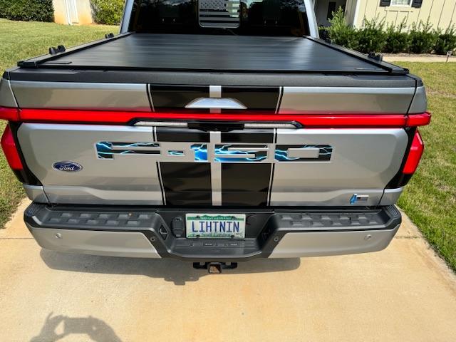 Ford F-150 Lightning Bumper paint and racing stripes on my Lightning IMG_0039