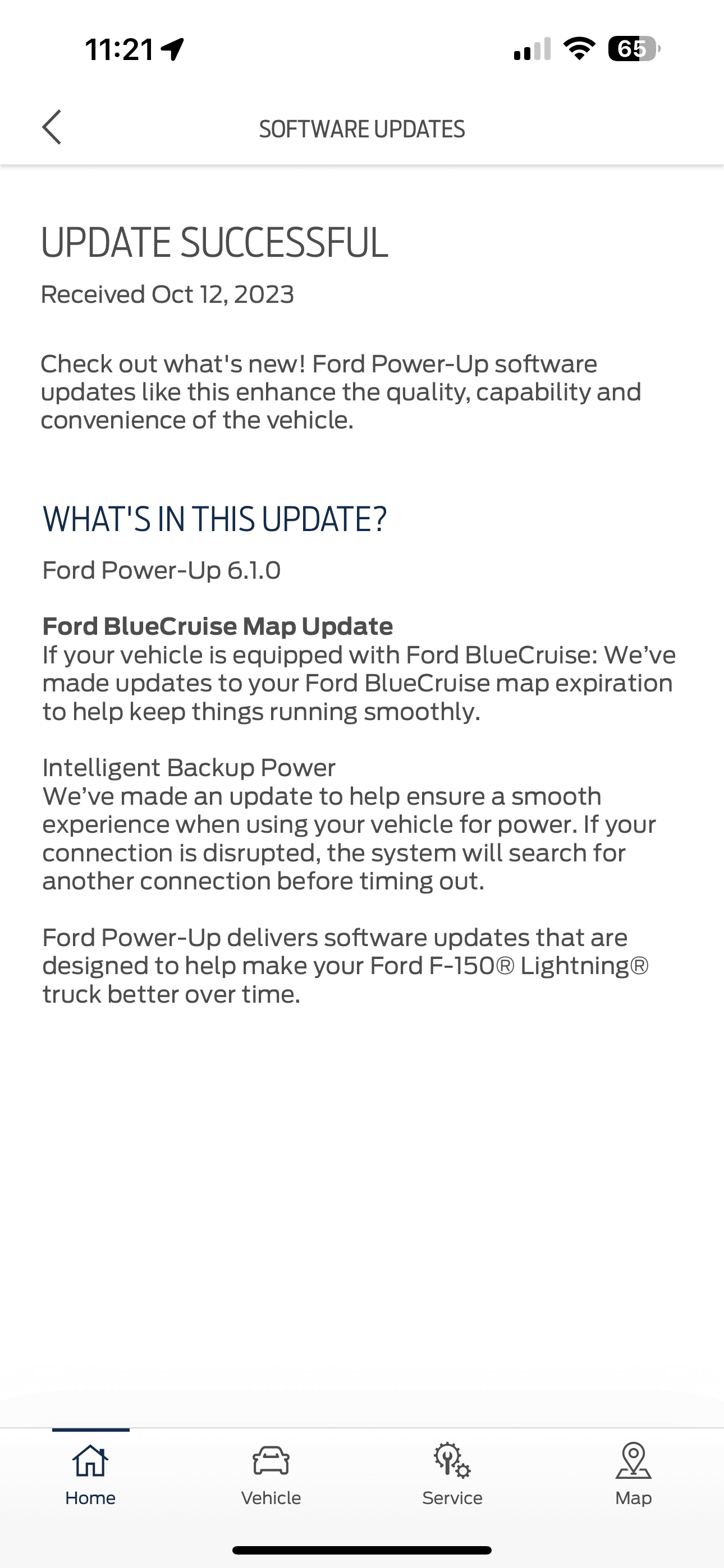 Ford F-150 Lightning Power-Up OTA 6.1.0 - BlueCruise Map Update IMG_0096