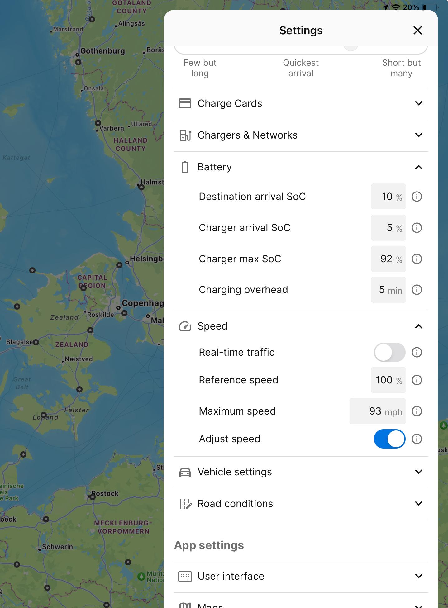 Ford F-150 Lightning Apple Maps navigation and charging settings IMG_0137