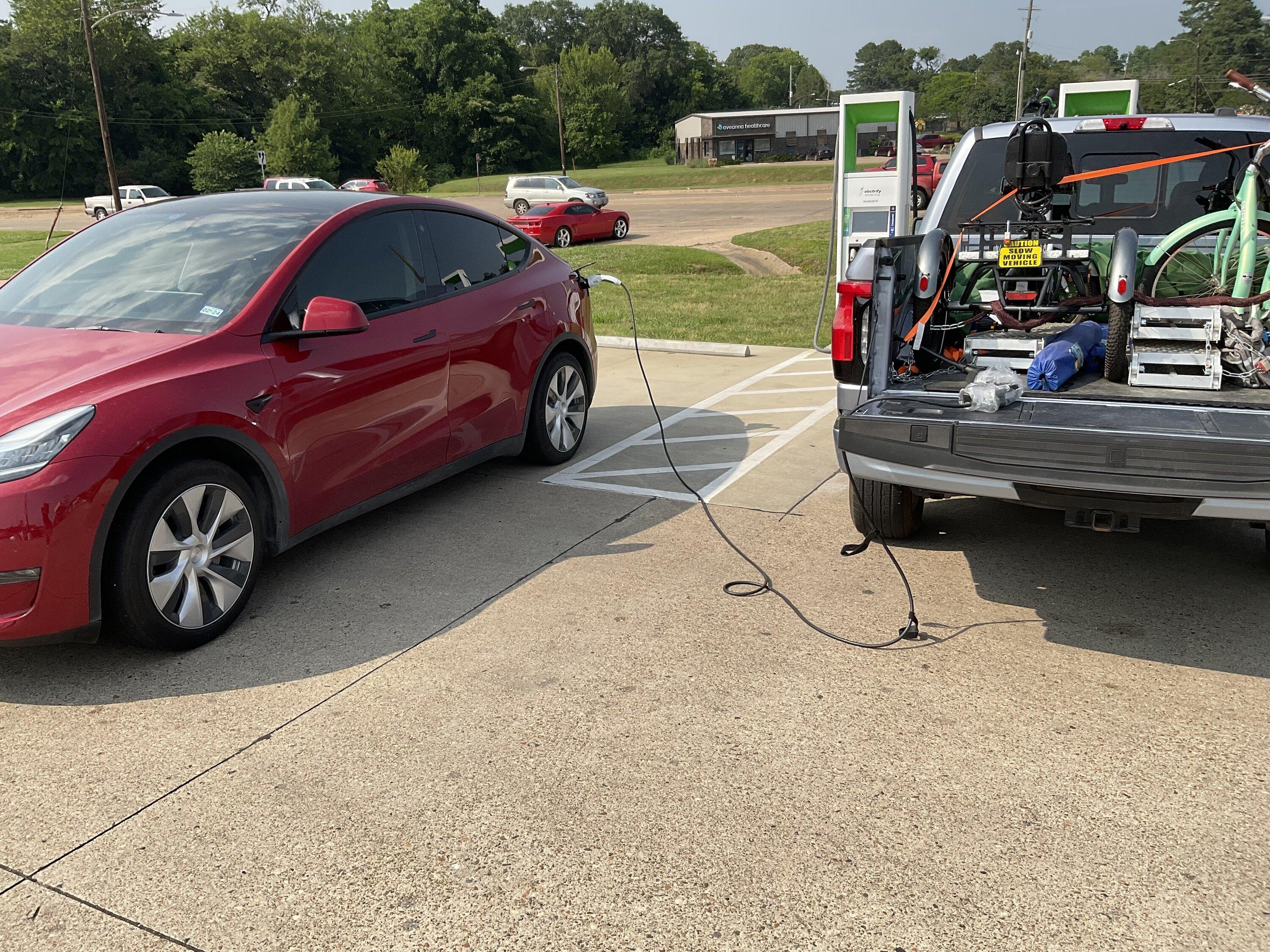 Ford F-150 Lightning Lightning Charging a Tesla IMG_0215.JPG