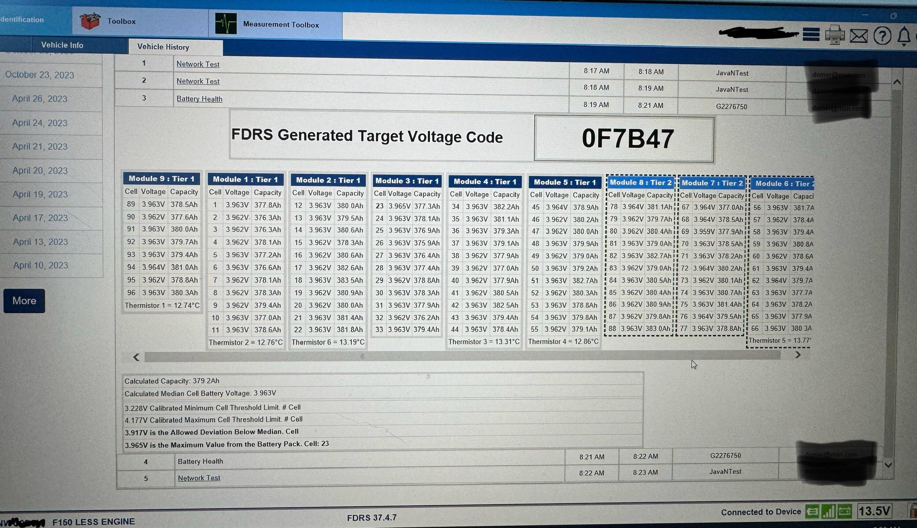 Ford F-150 Lightning Lightning Software Updates using FDRS IMG_0228