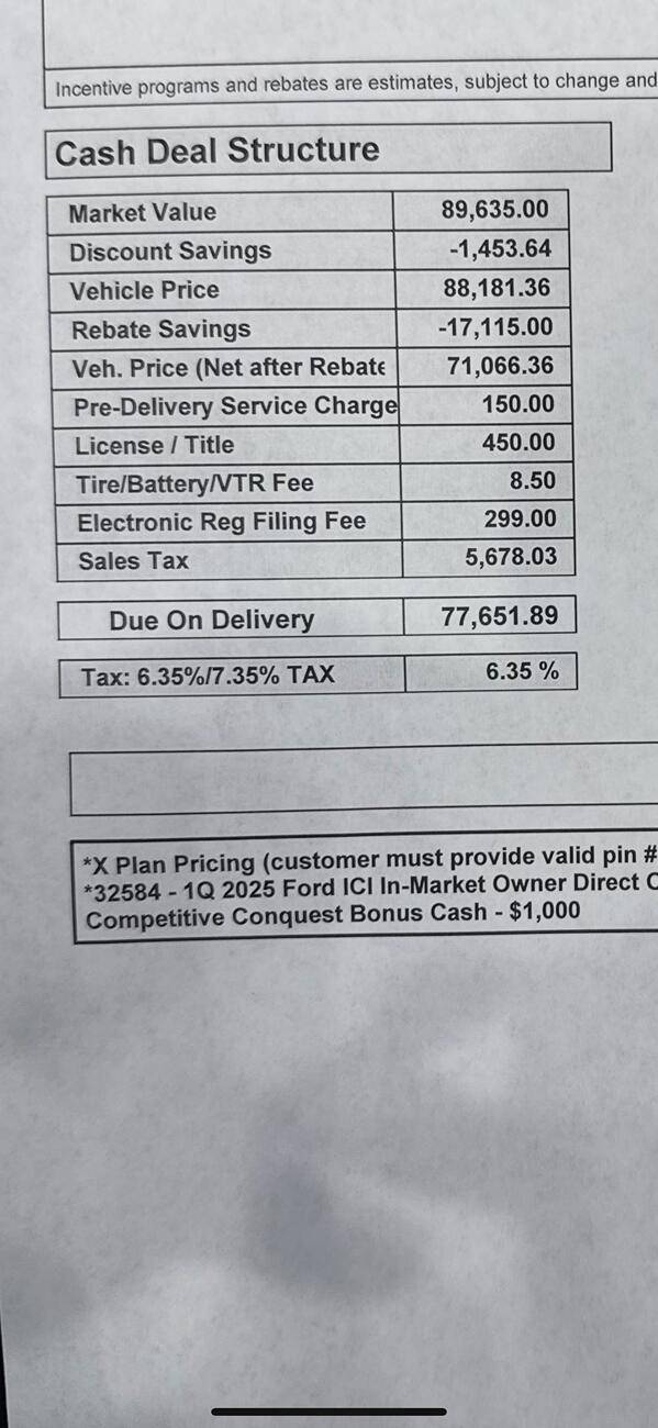 Ford F-150 Lightning Swap 23 Lariat ER for 24 Platinum am I crazy? IMG_0320