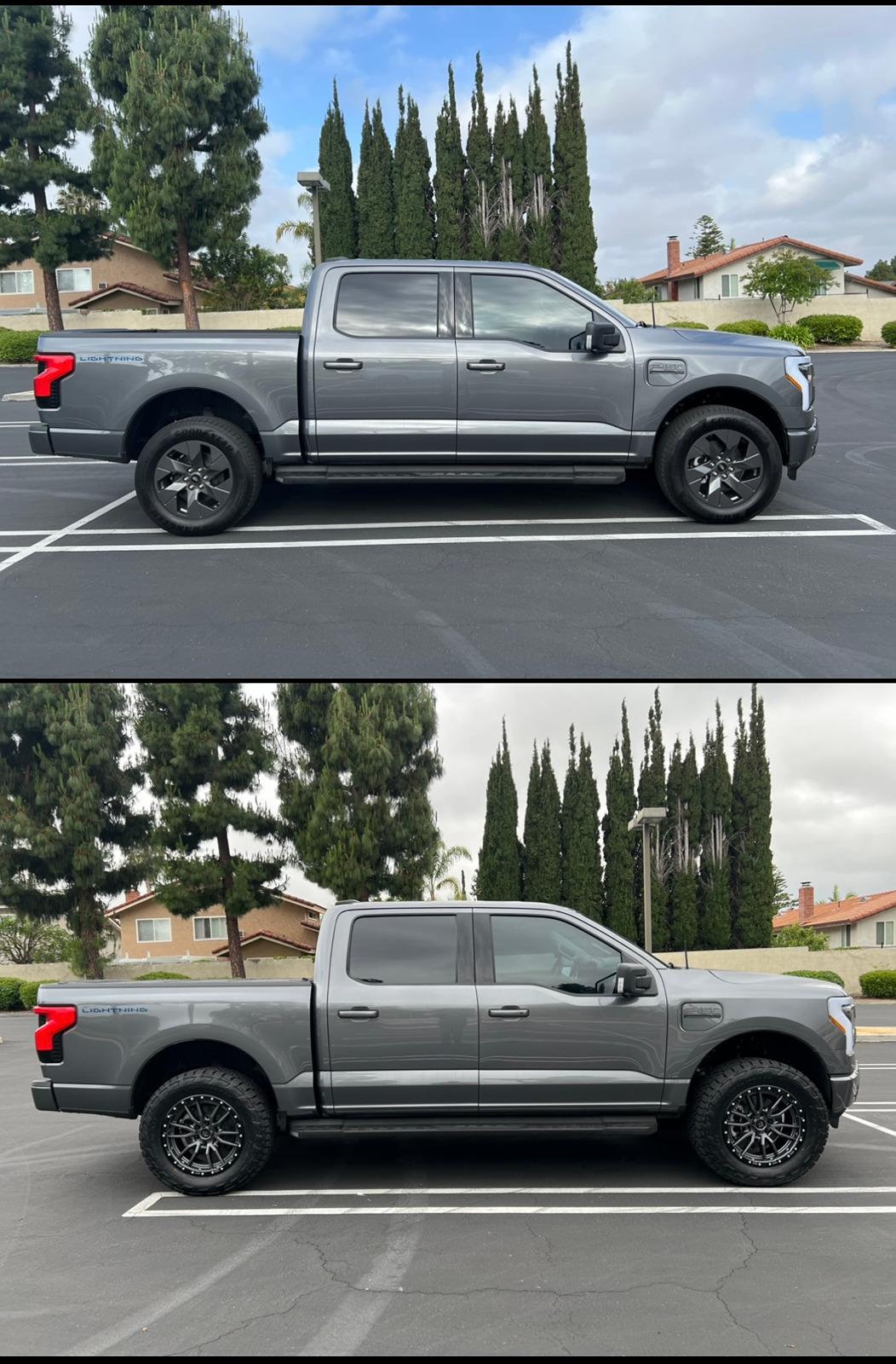 Ford F-150 Lightning 2.6" Eibach Shocks Level, 295/60R20 Recon Grappler Tires, Fuel Rebel 20x9 Wheels IMG_0390