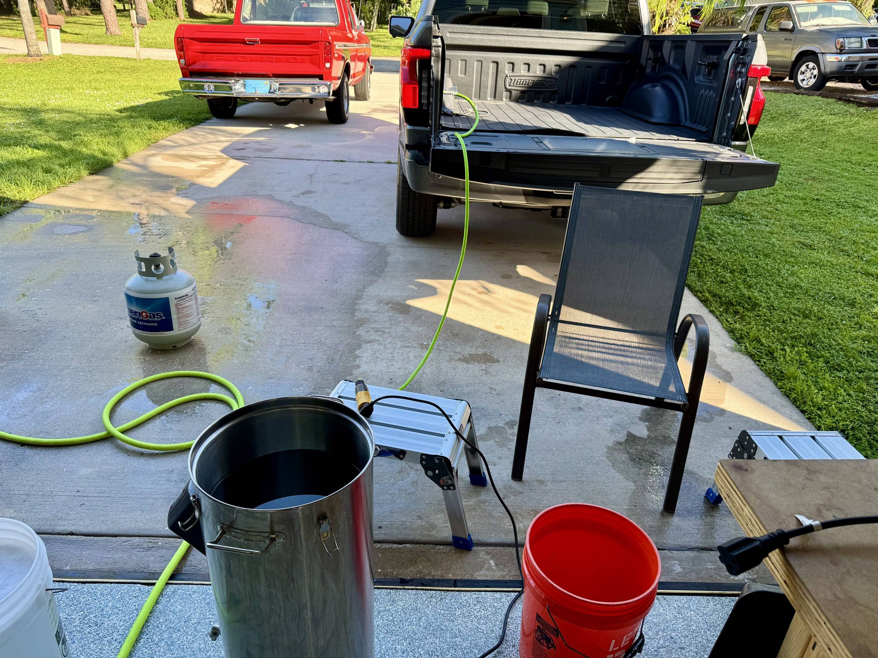 Ford F-150 Lightning Using 240v For Brewing Beer IMG_0414