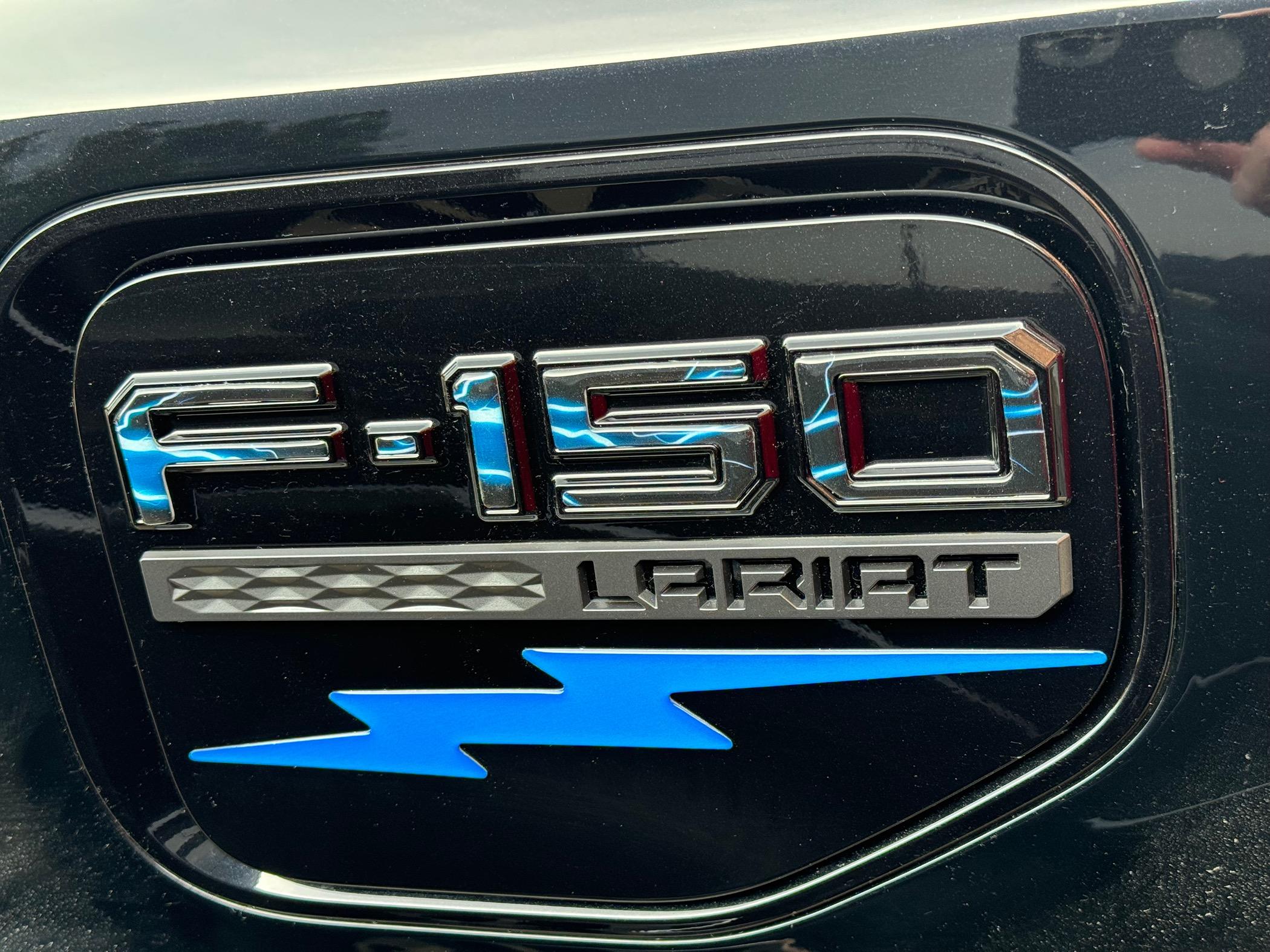 Ford F-150 Lightning Tailgate and charge port lettering IMG_0498