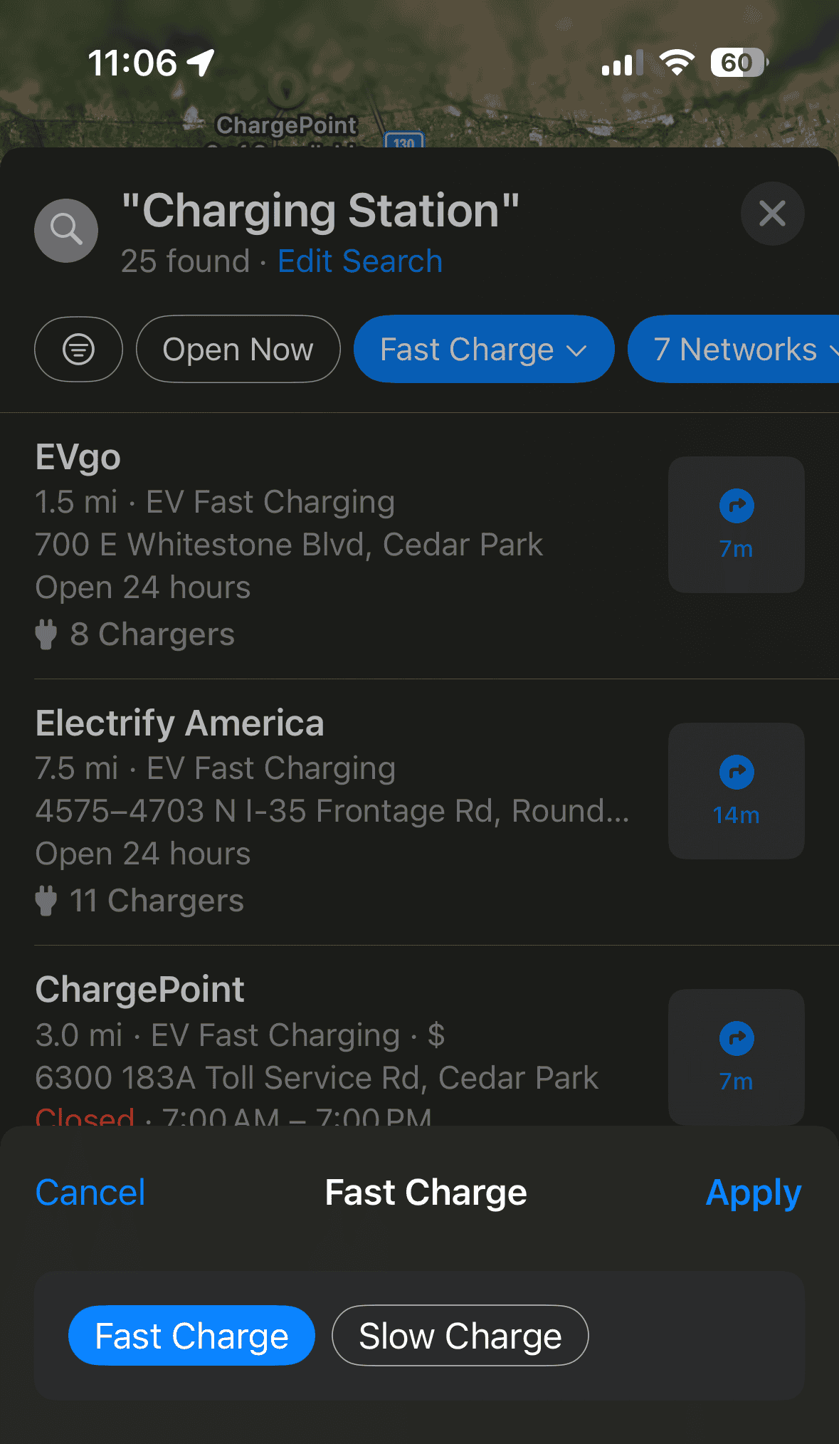 Ford F-150 Lightning Filtering Chargers in Apple Maps IMG_0527.PNG