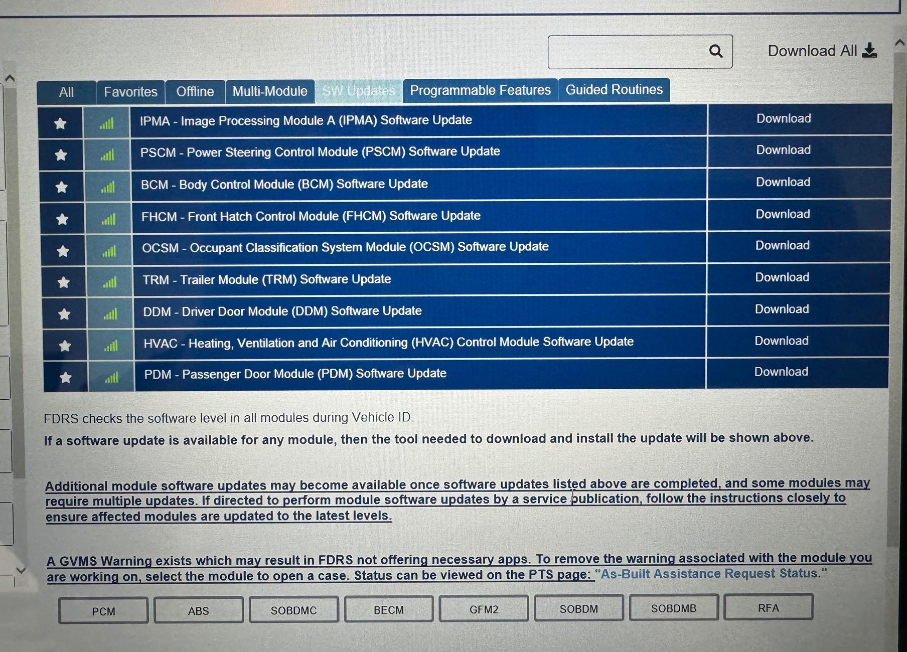 Ford F-150 Lightning Lightning Software Updates using FDRS IMG_0544