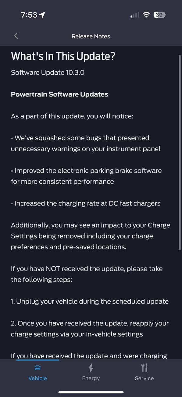 Ford F-150 Lightning OTA Software Update 10.3.0 - Powertrain, Battery, Parking Brake IMG_0573