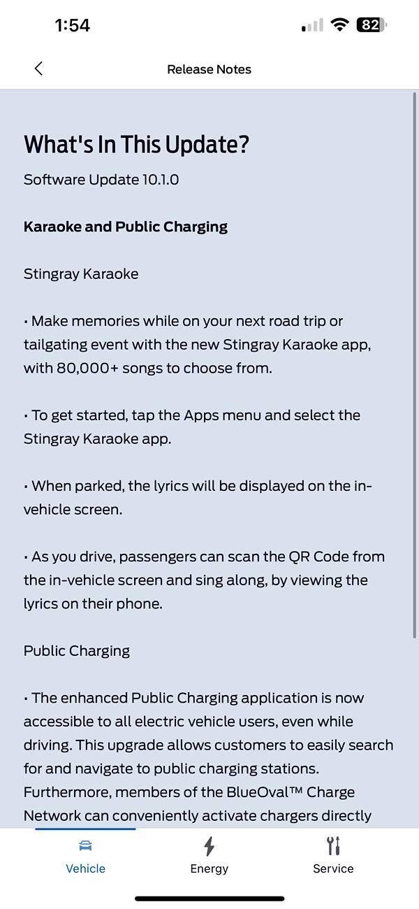 Ford F-150 Lightning OTA Software Update 10.1.0 -- It's karaoke time IMG_0665