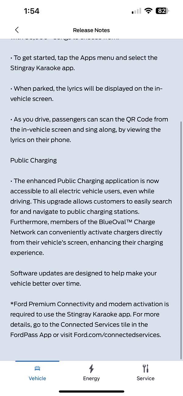 Ford F-150 Lightning OTA Software Update 10.1.0 -- It's karaoke time IMG_0666