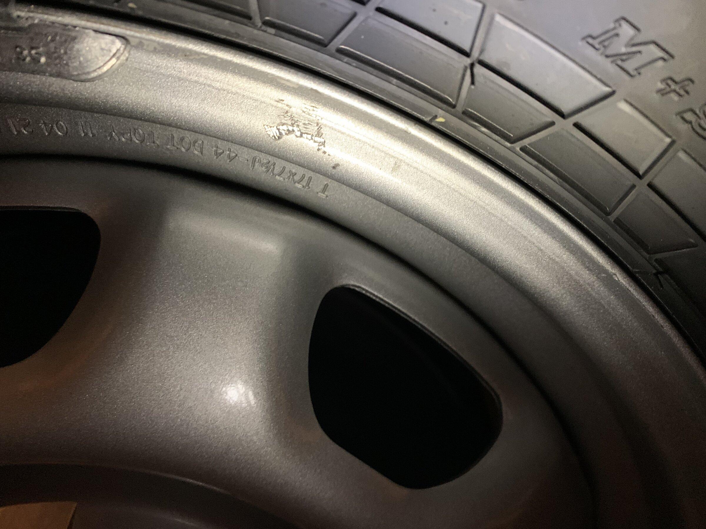 Ford F-150 Lightning Is this damage normal? Wheels damaged during tire install IMG_0930