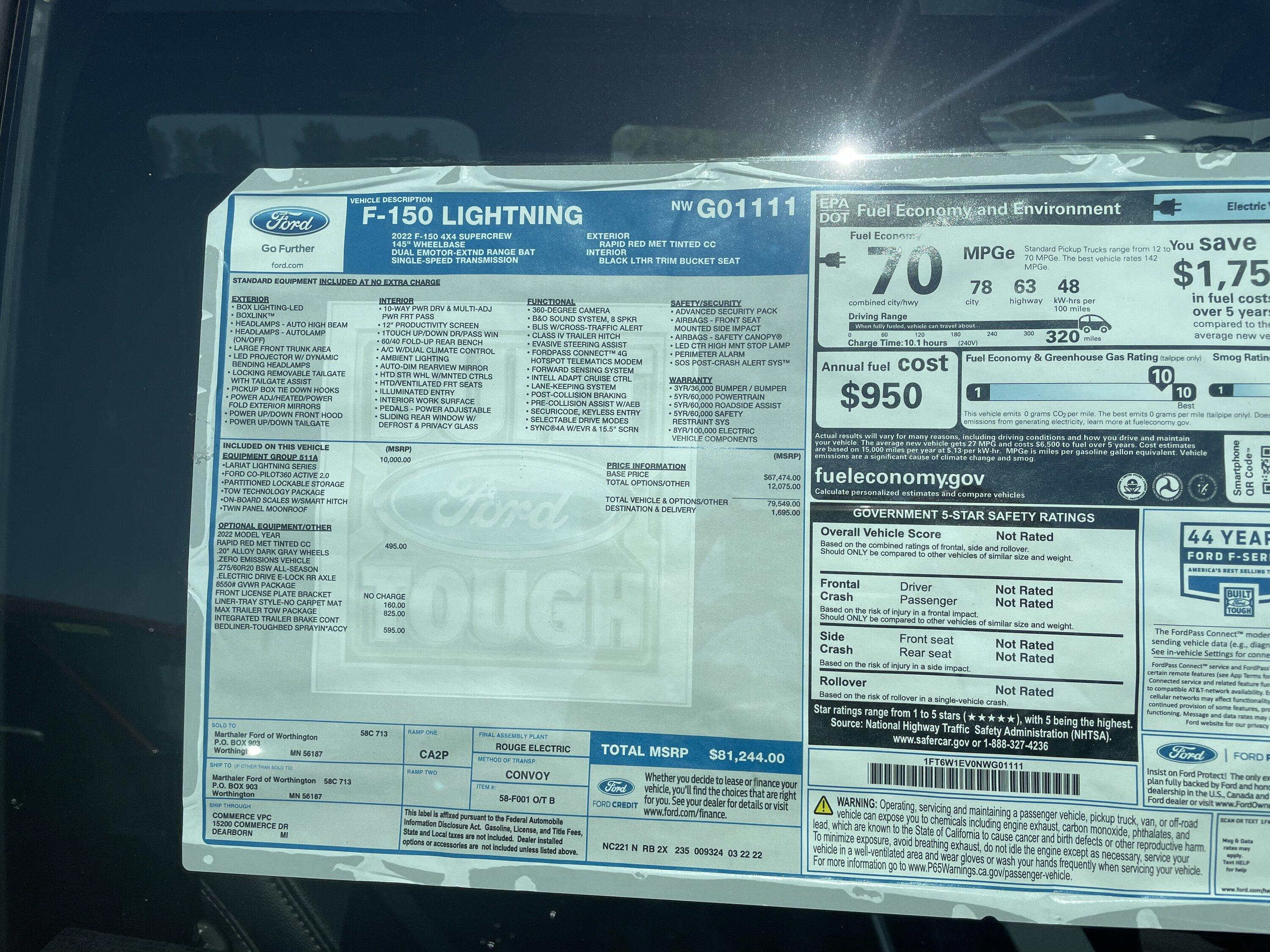 Ford F-150 Lightning List: F-150 Lightning dealers that do / don't apply ADM (price markup) IMG_1246