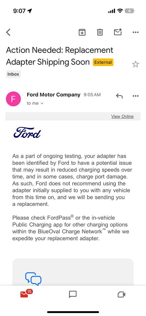 Ford F-150 Lightning Tesla NACS Adapter Recall / Replacement Notice (10/24/24) IMG_1359