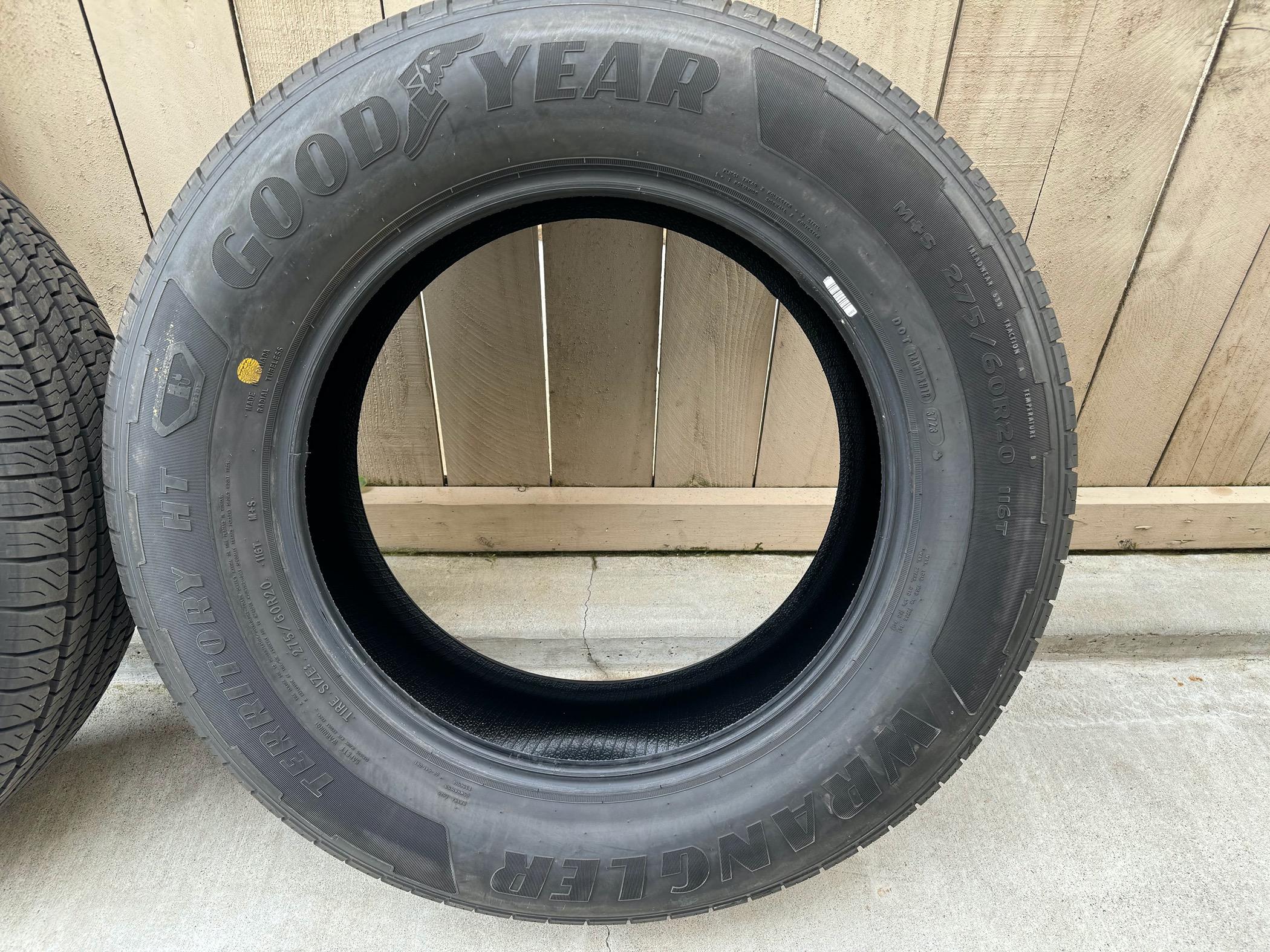 Ford F-150 Lightning Goodyear Wrangler Territory HT 275-60R20 116T 11/32" Tread 700 Miles $500 San Diego, CA IMG_1562