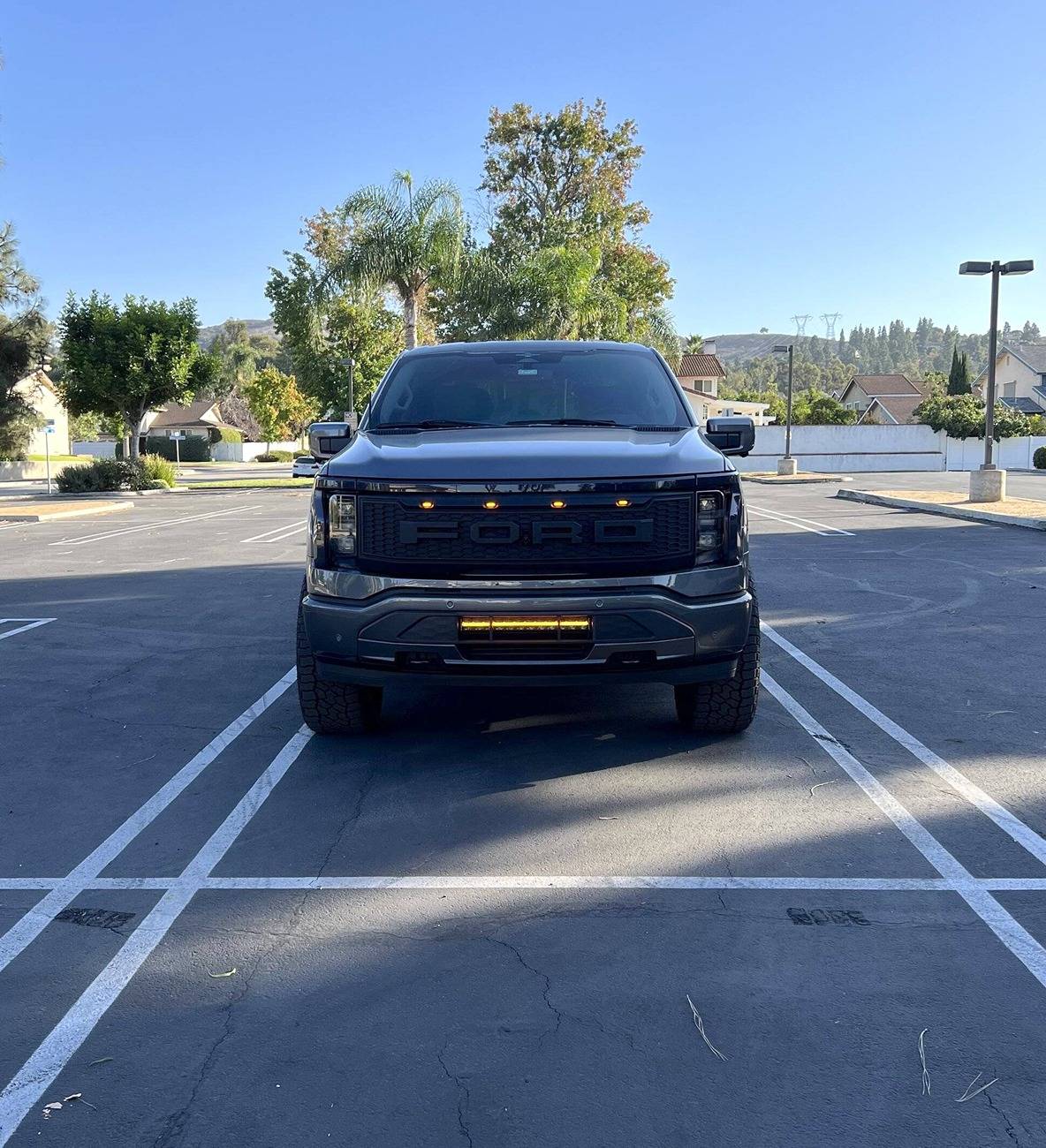 Ford F-150 Lightning 22" Lightbar installed in Front Bumper / Active Shutter area IMG_1581 (1)