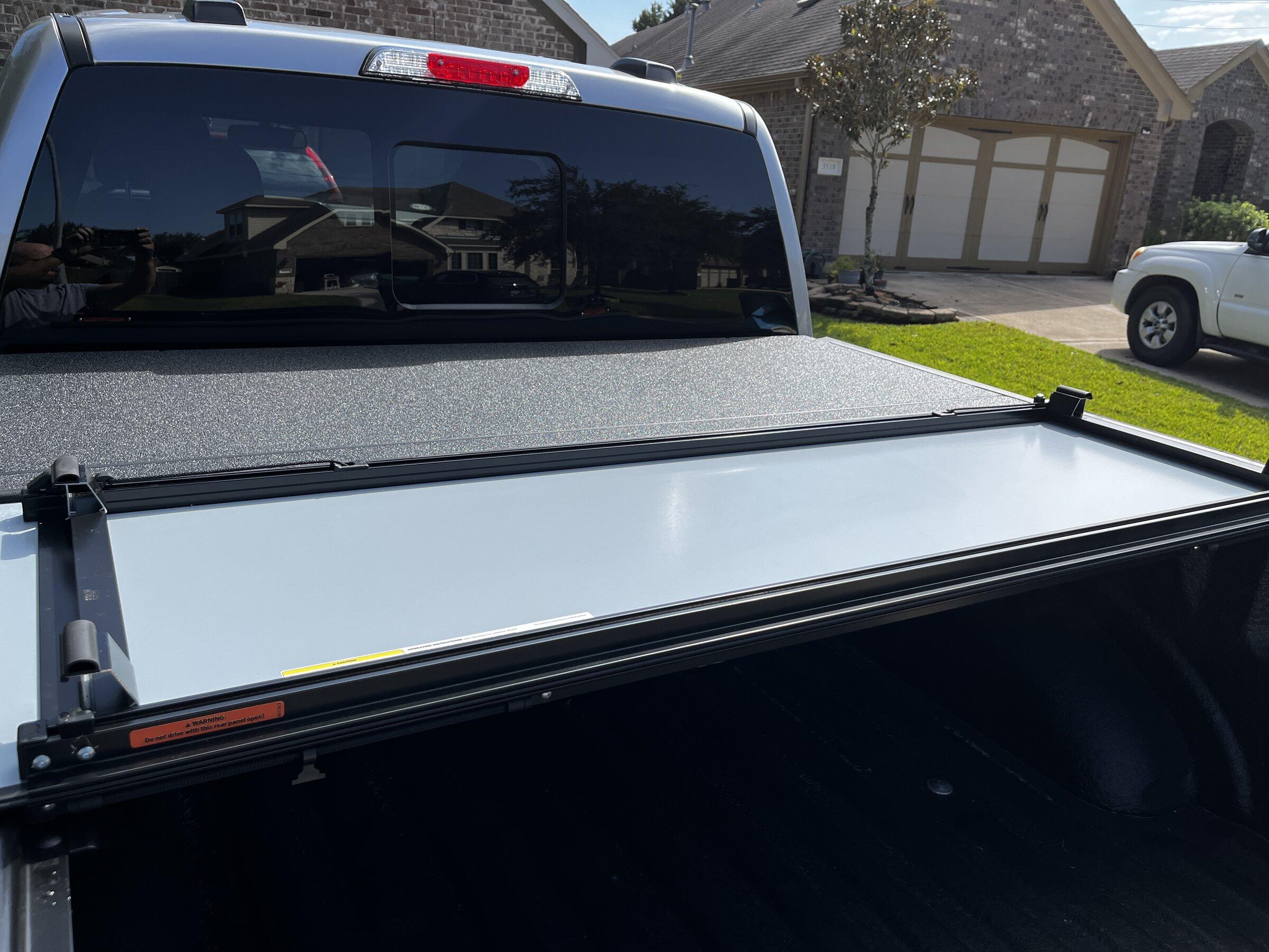 Ford F-150 Lightning SOLD 2021 F150 5.5' Lomax Folding Hard Tonneau Cover for Short Bed - Used 4 Weeks Perfect IMG_1635.JPG