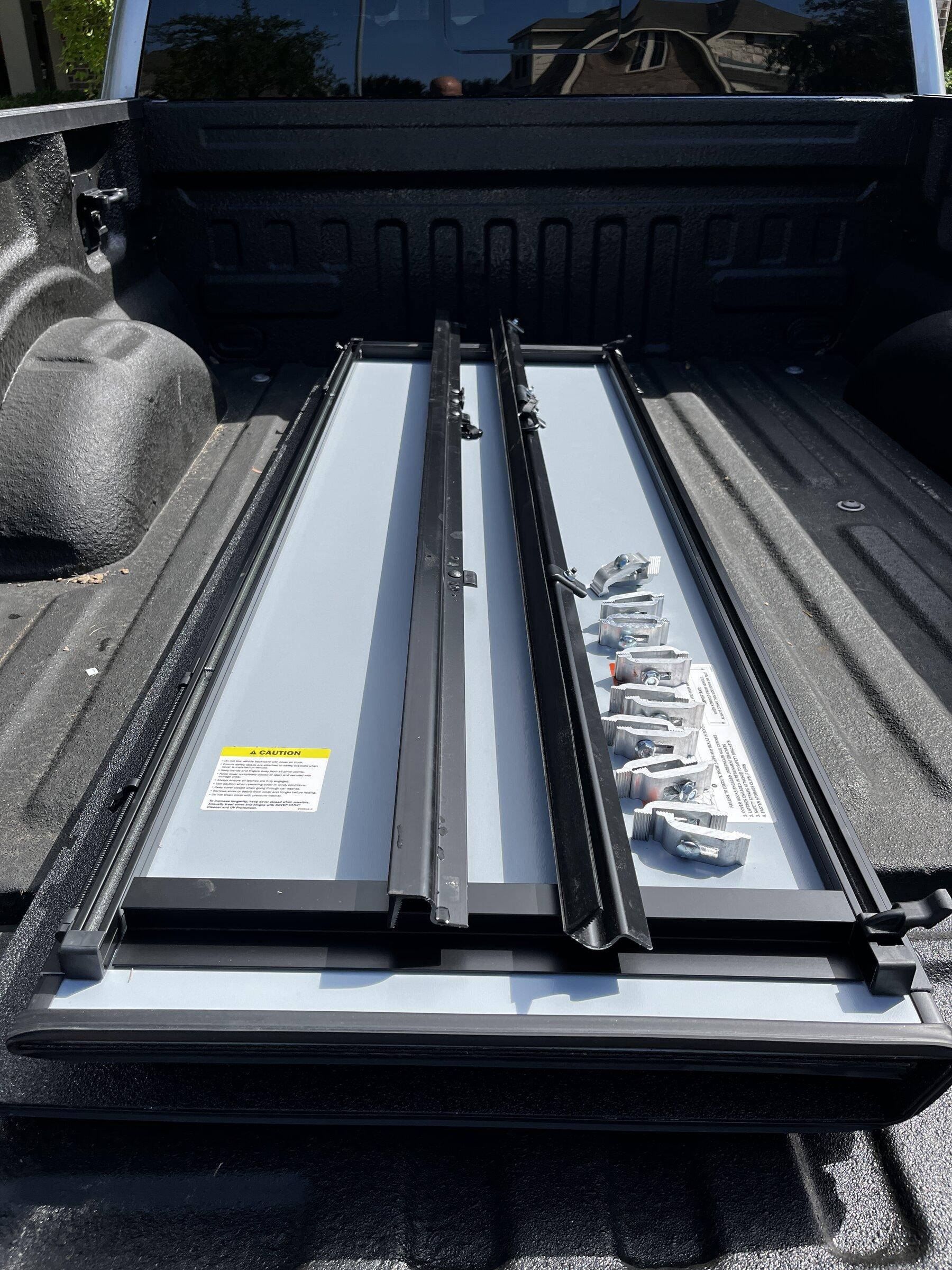 Ford F-150 Lightning SOLD 2021 F150 5.5' Lomax Folding Hard Tonneau Cover for Short Bed - Used 4 Weeks Perfect IMG_1639.JPG