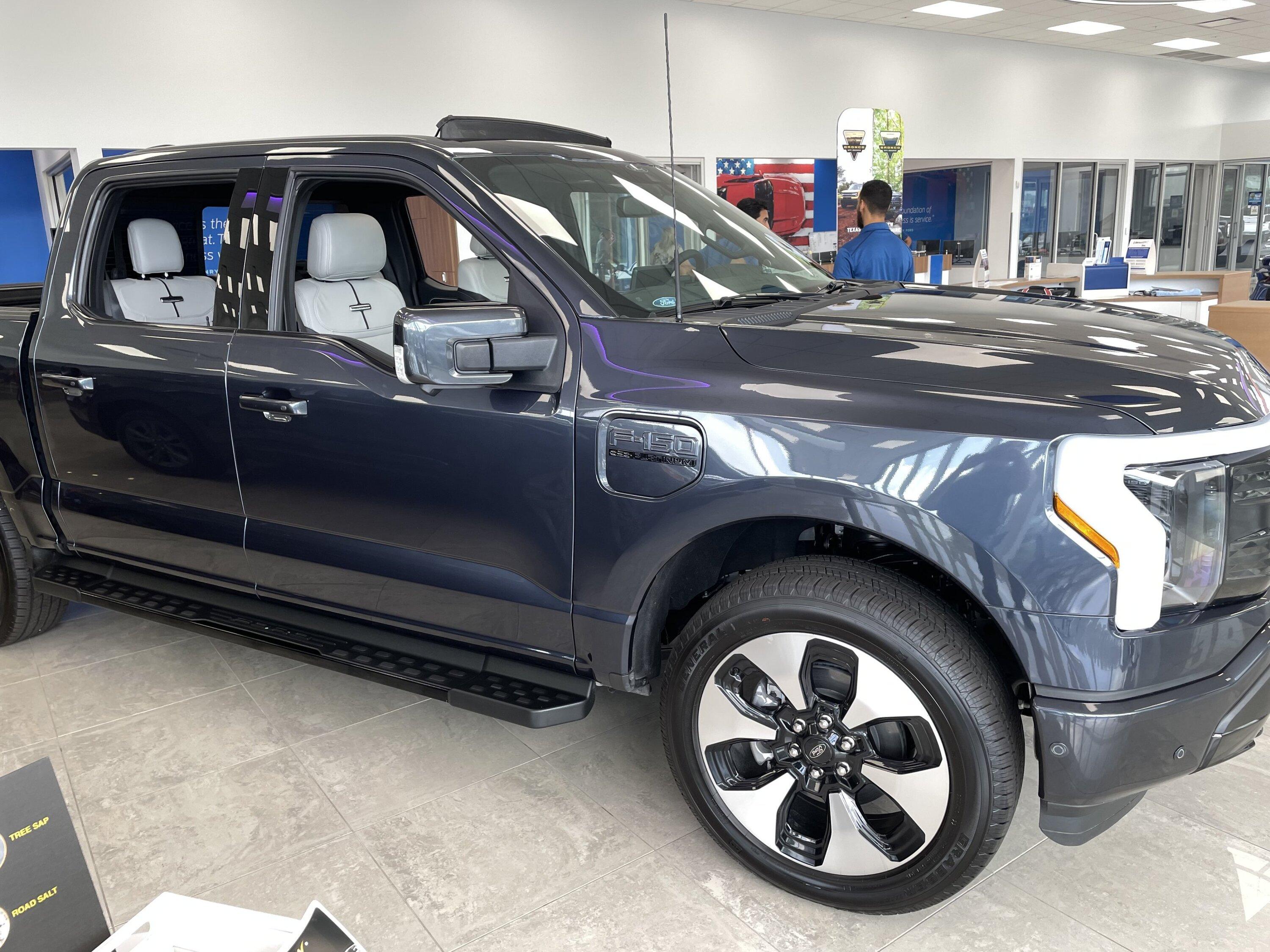 Ford F-150 Lightning List of dealers with Lightning DEMO MANNEQUINS AVAILABLE FOR TEST DRIVES Img_1721