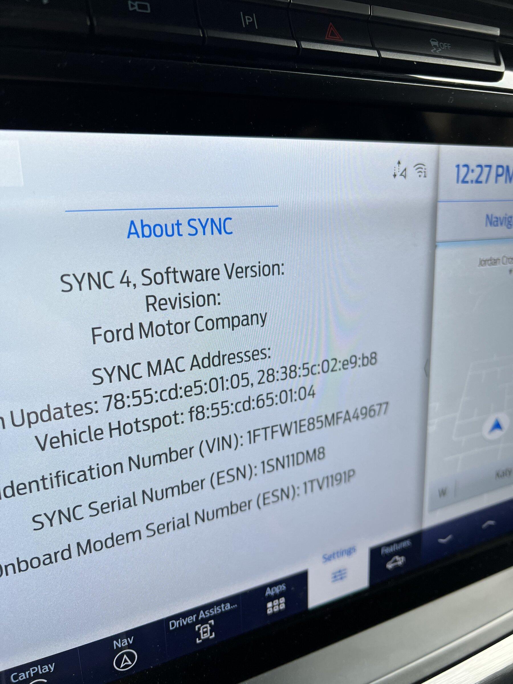 Ford F-150 Lightning Power-Up 2.3.0 OTA Bugs IMG_1822