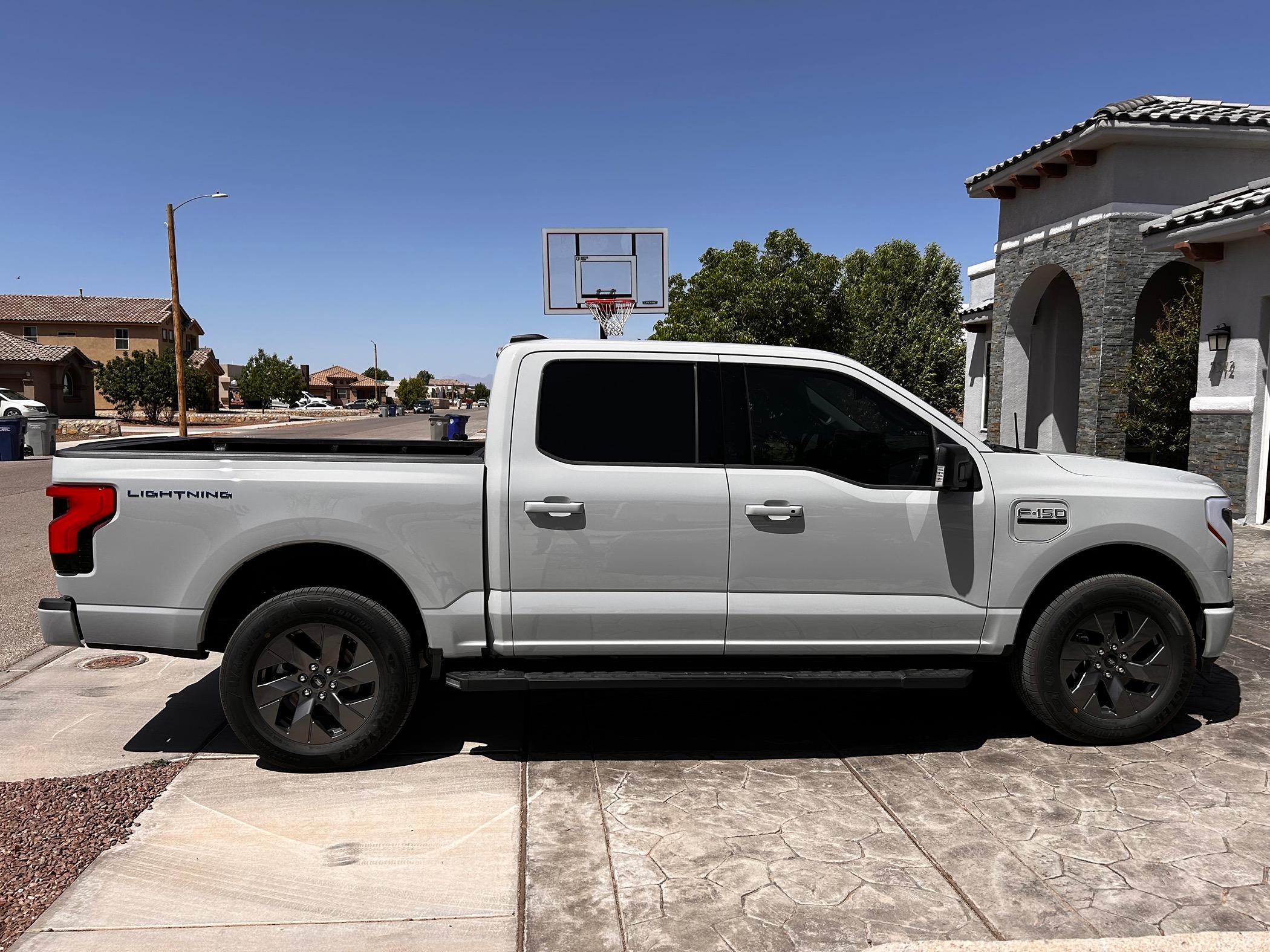 Ford F-150 Lightning Tailgate and charge port lettering IMG_1941