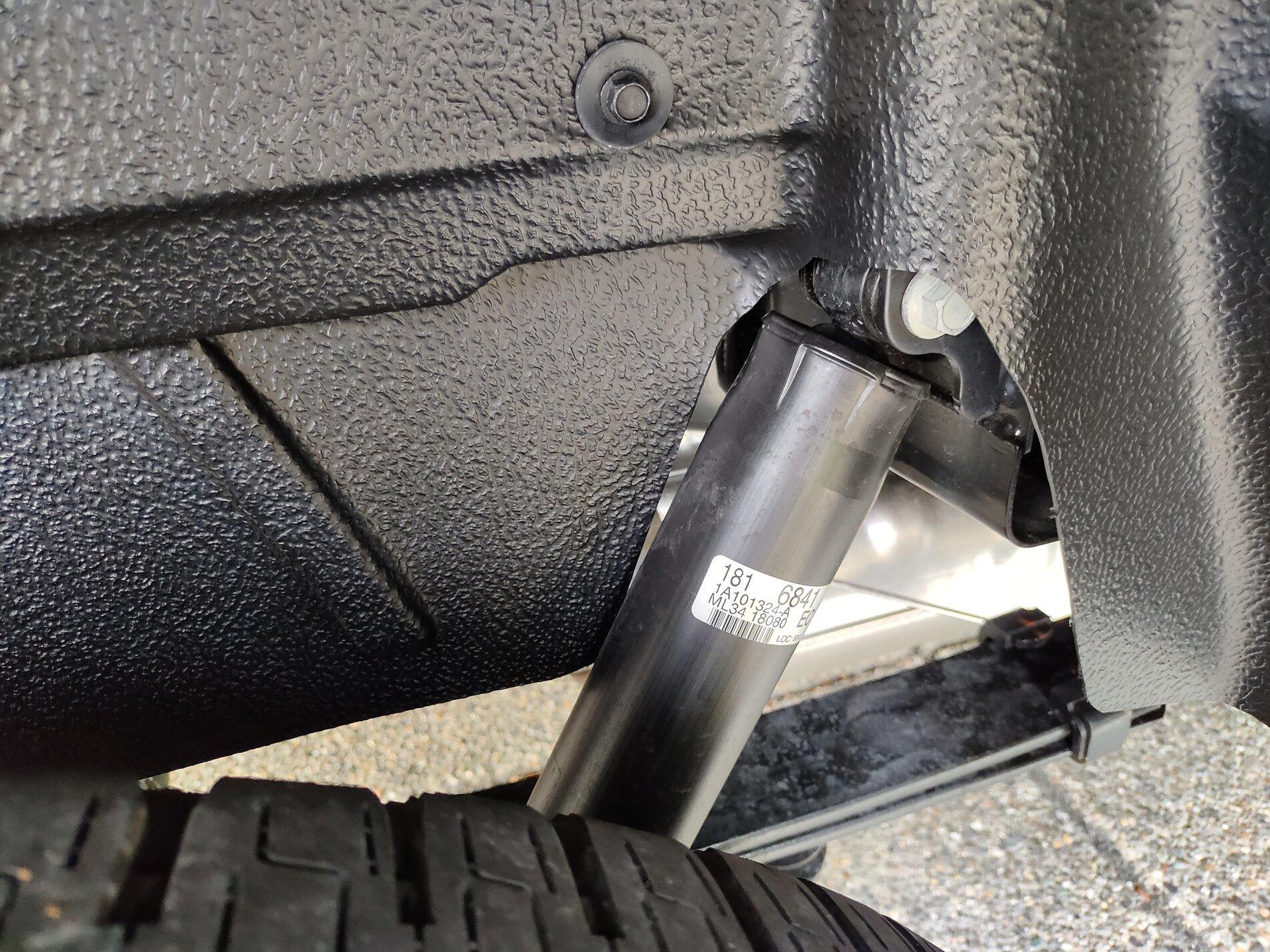 Ford F-150 Lightning Advice needed: wheel well liner touching shock IMG_20210814_165227