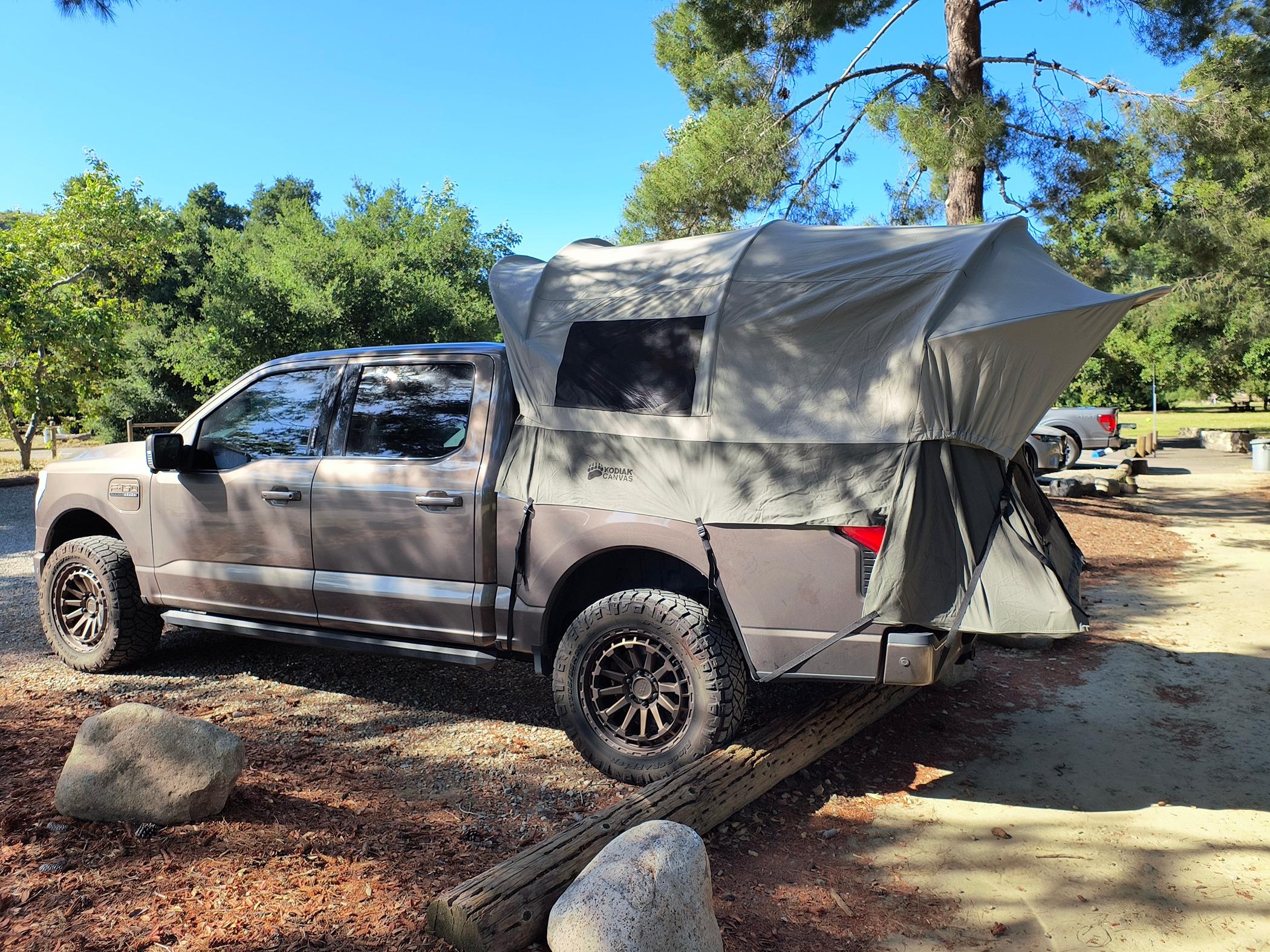 Ford F-150 Lightning Camping with the Lightning and Kodiak Canvas truck tent IMG_20240526_163954947