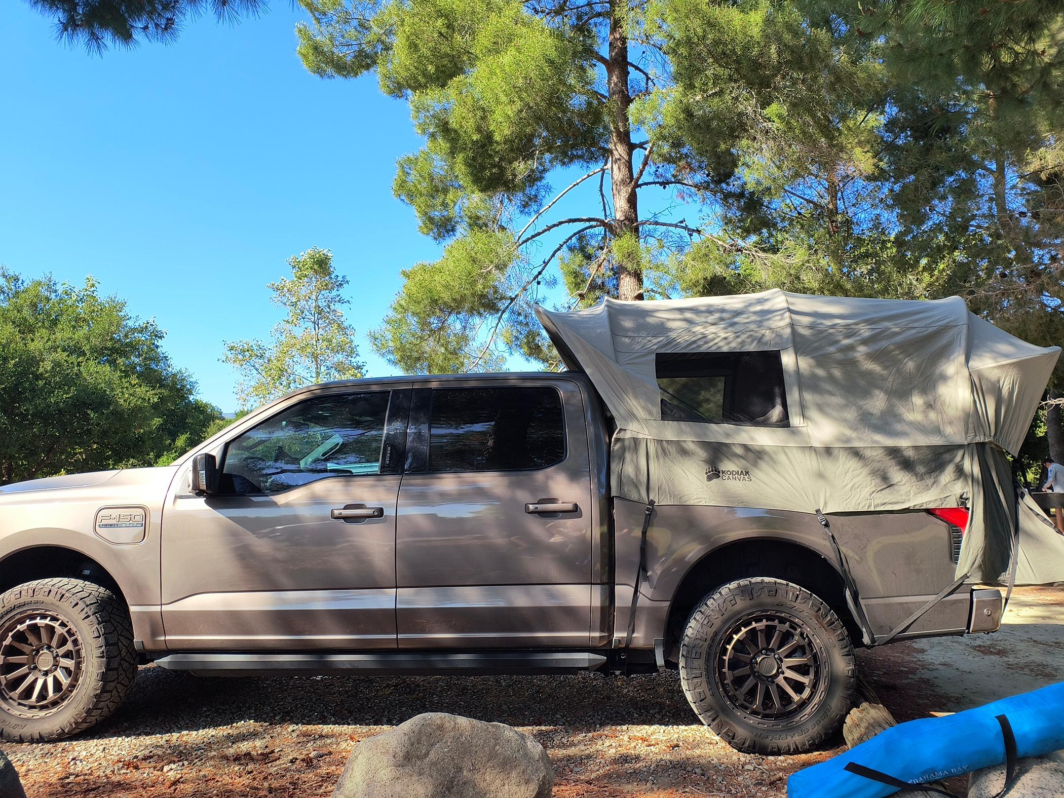 Ford F-150 Lightning Camping with the Lightning and Kodiak Canvas truck tent IMG_20240526_164606310
