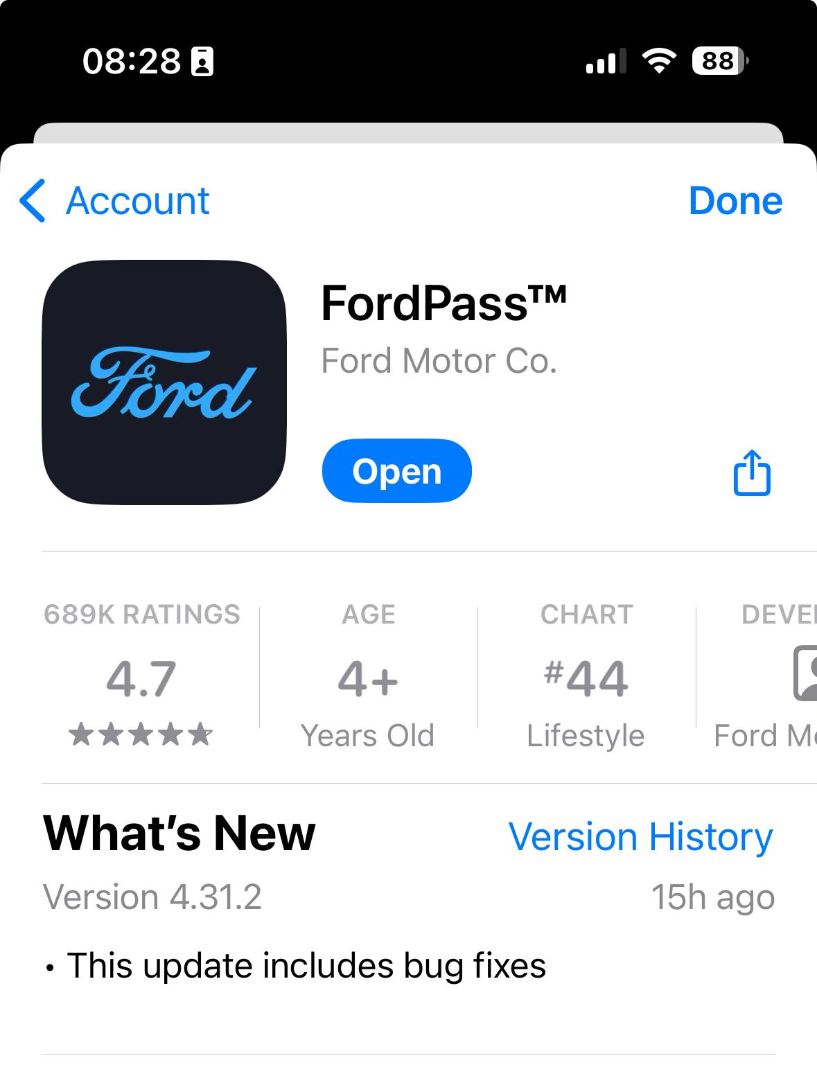 Ford F-150 Lightning FordPass 4.31.1 update (Performance & Bug Fixes) IMG_2041