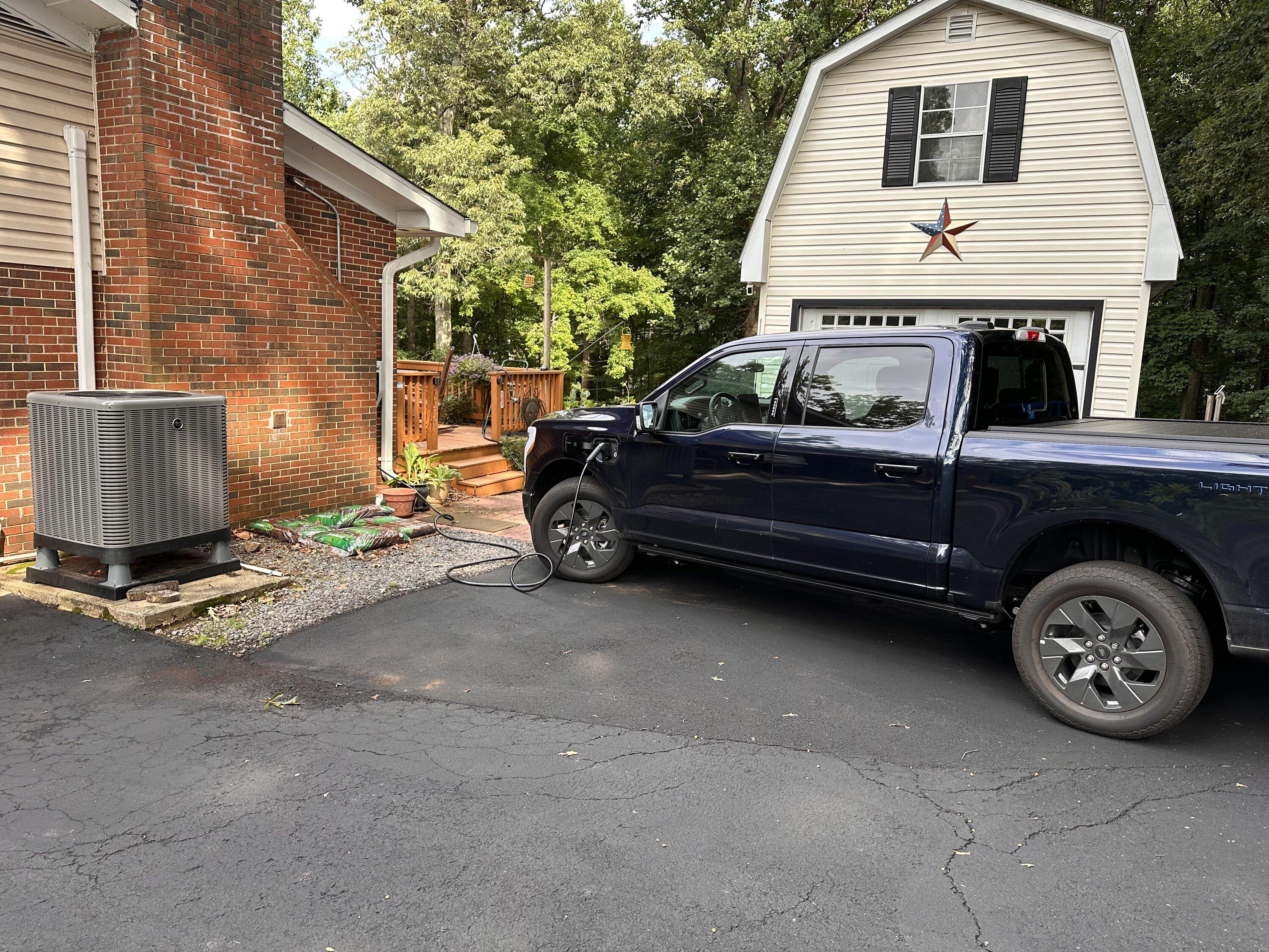 Ford F-150 Lightning New guy- just ordered today.  Charge Station info needed-driveway charging? IMG_2125