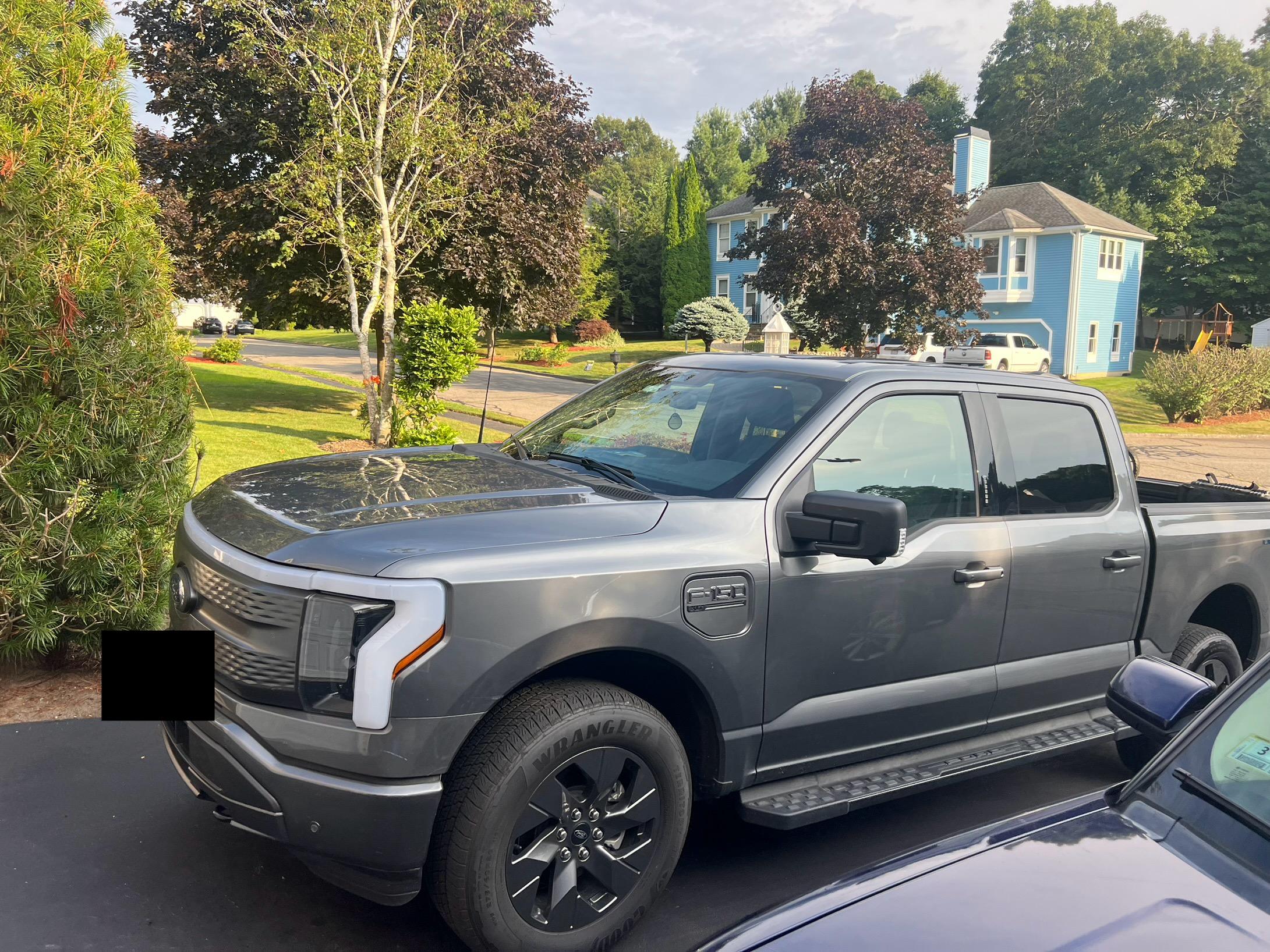 Ford F-150 Lightning Tufskinz Charge Door Port “Reflective Topo” Sticker Install IMG_2182