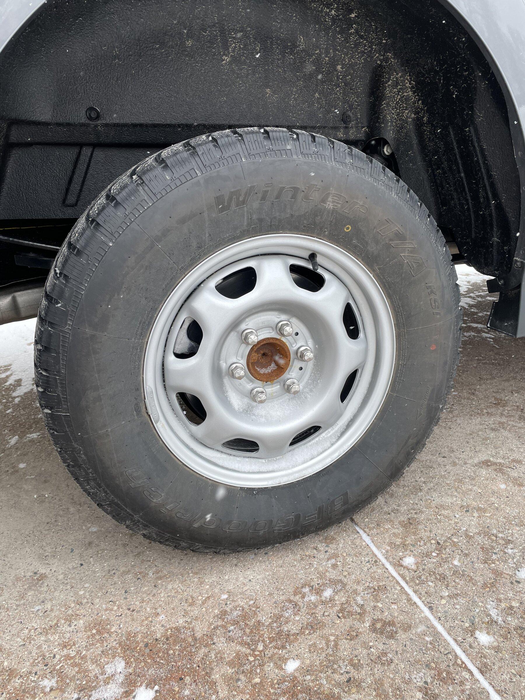 Ford F-150 Lightning How are the 2021 F-150 factory tires on winter roads? IMG_2416