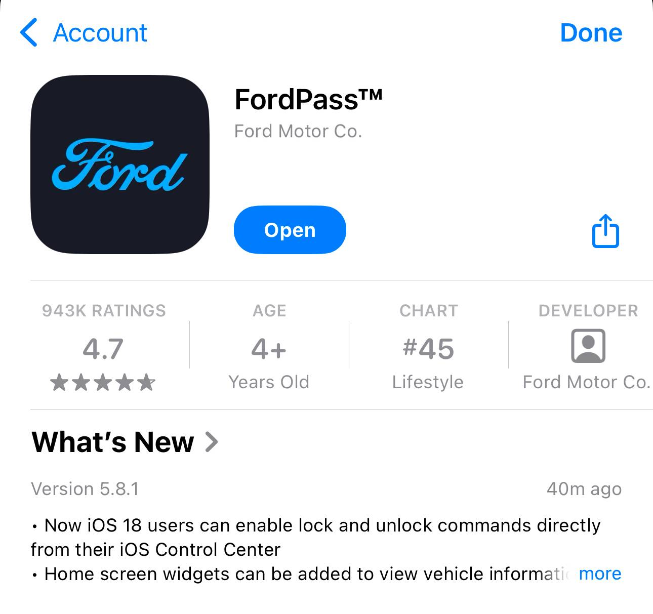 Ford F-150 Lightning FordPass 5.8.0 & 5.8.1 post 26 for iOS released IMG_2508