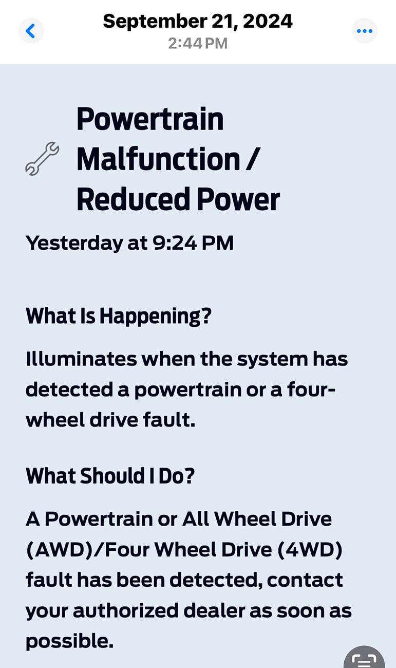 Ford F-150 Lightning Powertrain Malfunction/ Reduced Power IMG_2590