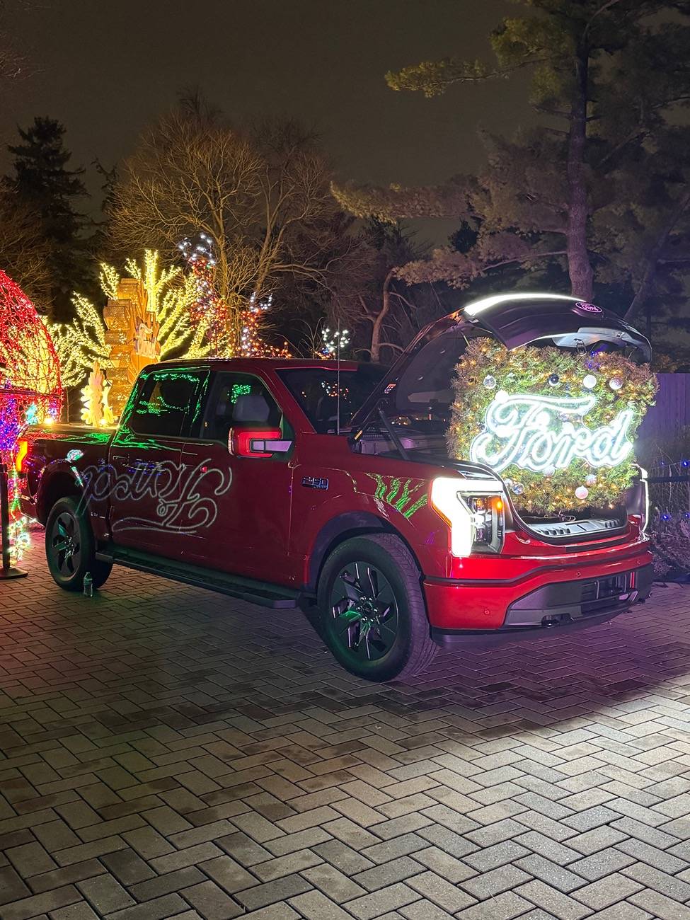 Ford F-150 Lightning Merry Frunkxmas! Frunktastic holiday lights IMG_2985