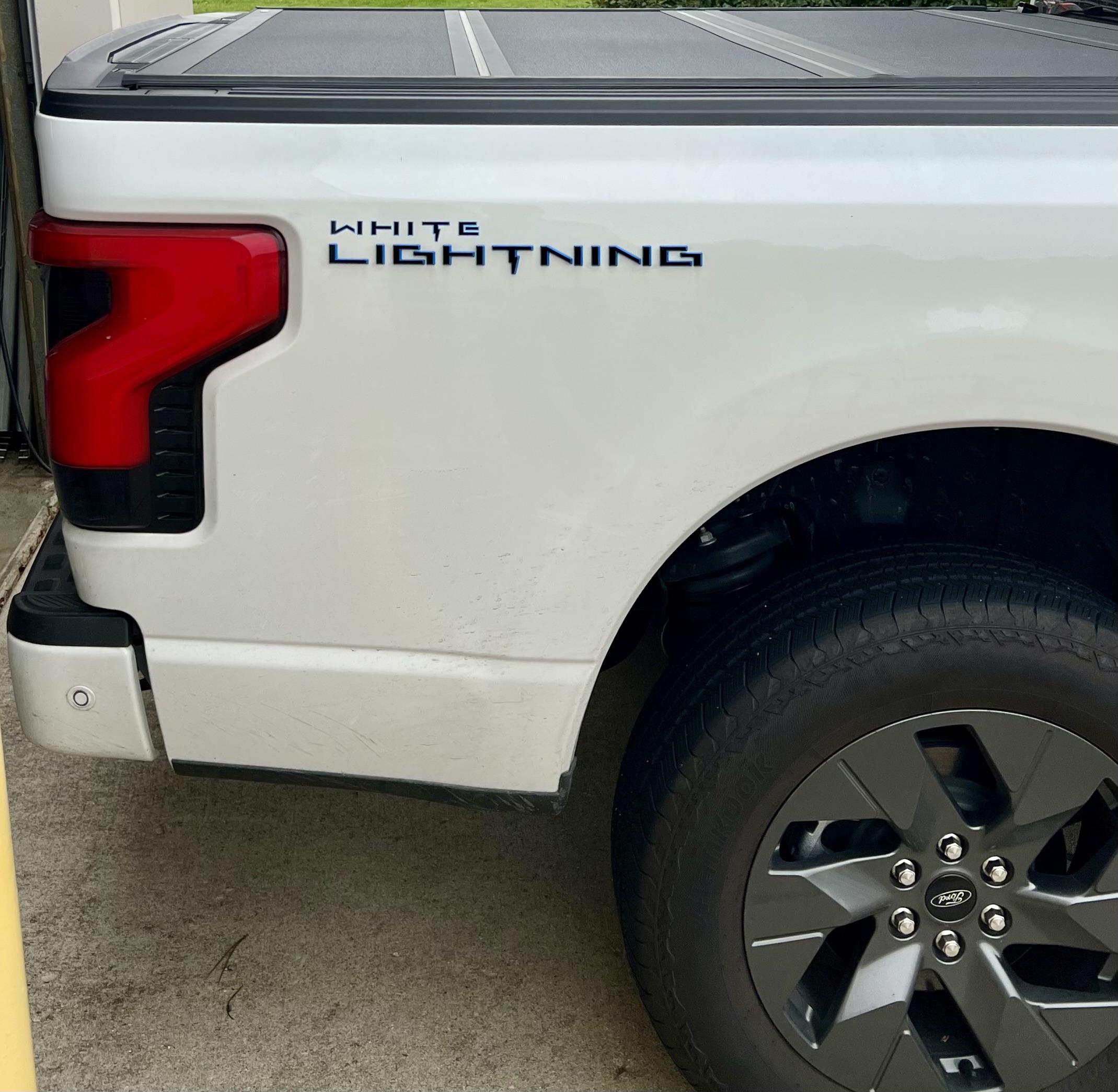 Ford F-150 Lightning White Lightning Decal IMG_3373