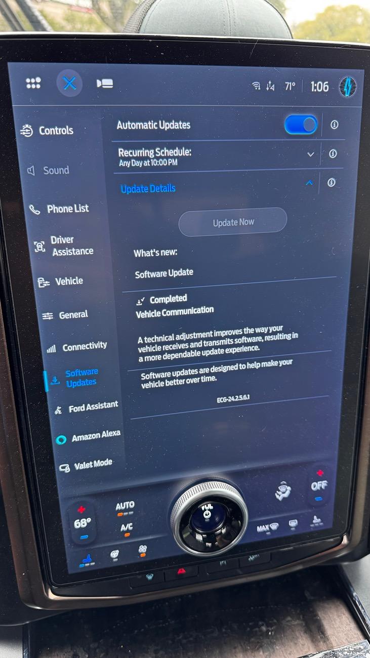 Ford F-150 Lightning Software Update ECG-24.2.5.6.1 - Vehicle Communication IMG_3462
