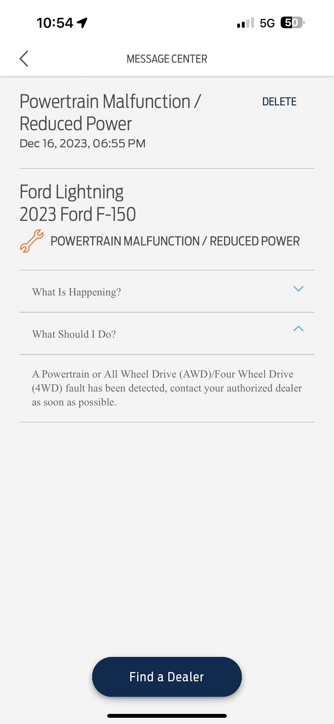 Ford F-150 Lightning Powertrain Malfunction/ Reduced Power 2800 Miles | 2023 Lightning Lariat SR IMG_3609