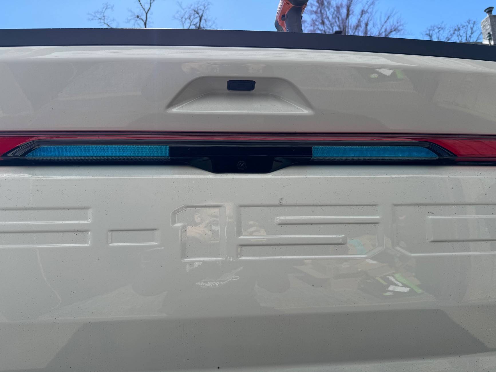 Ford F-150 Lightning Blue tint on clear plastics IMG_3696