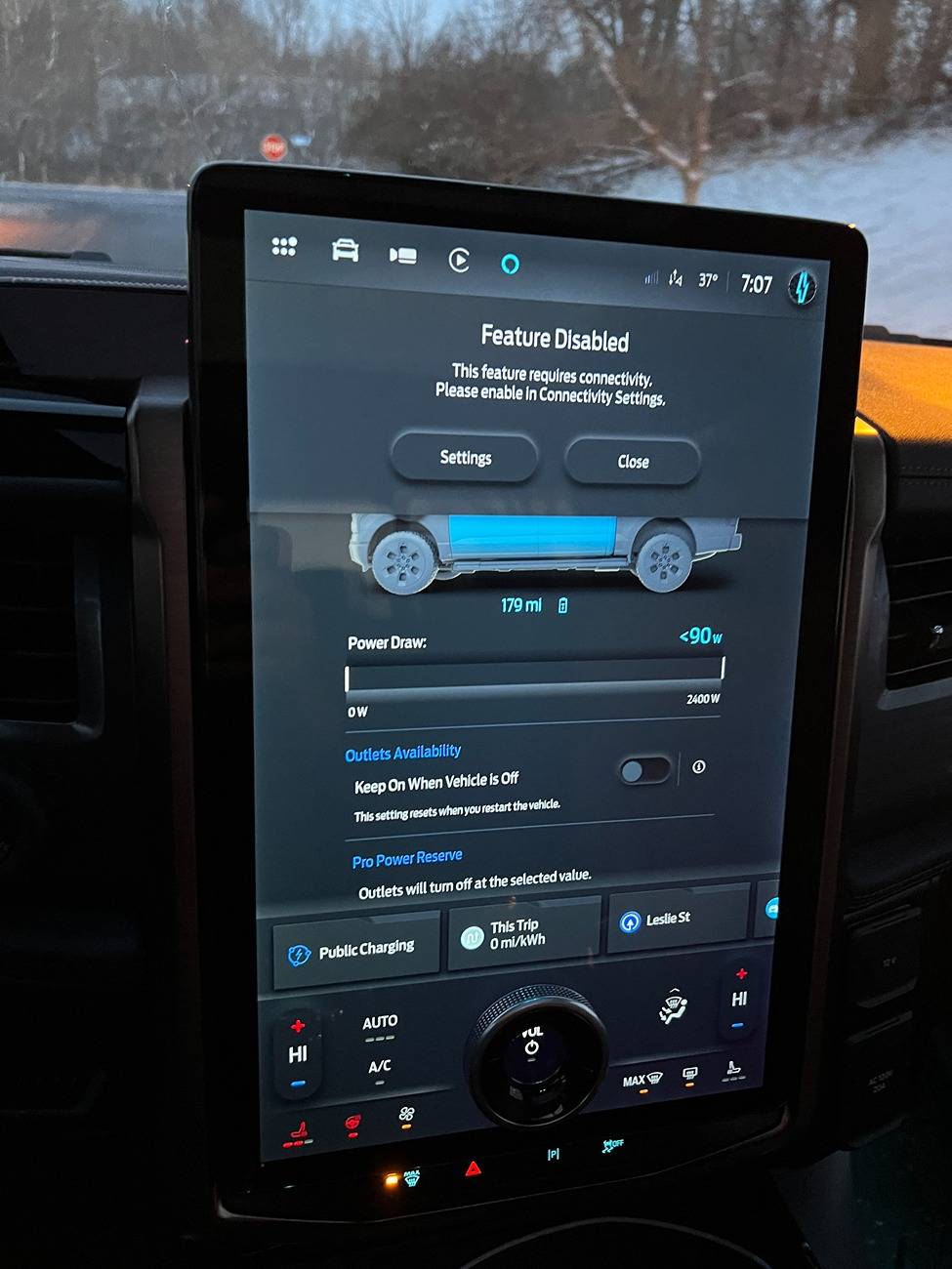 Ford F-150 Lightning "Feature Disabled" message when I tap on ProPower Onboard in infotainment IMG_3735.JPG