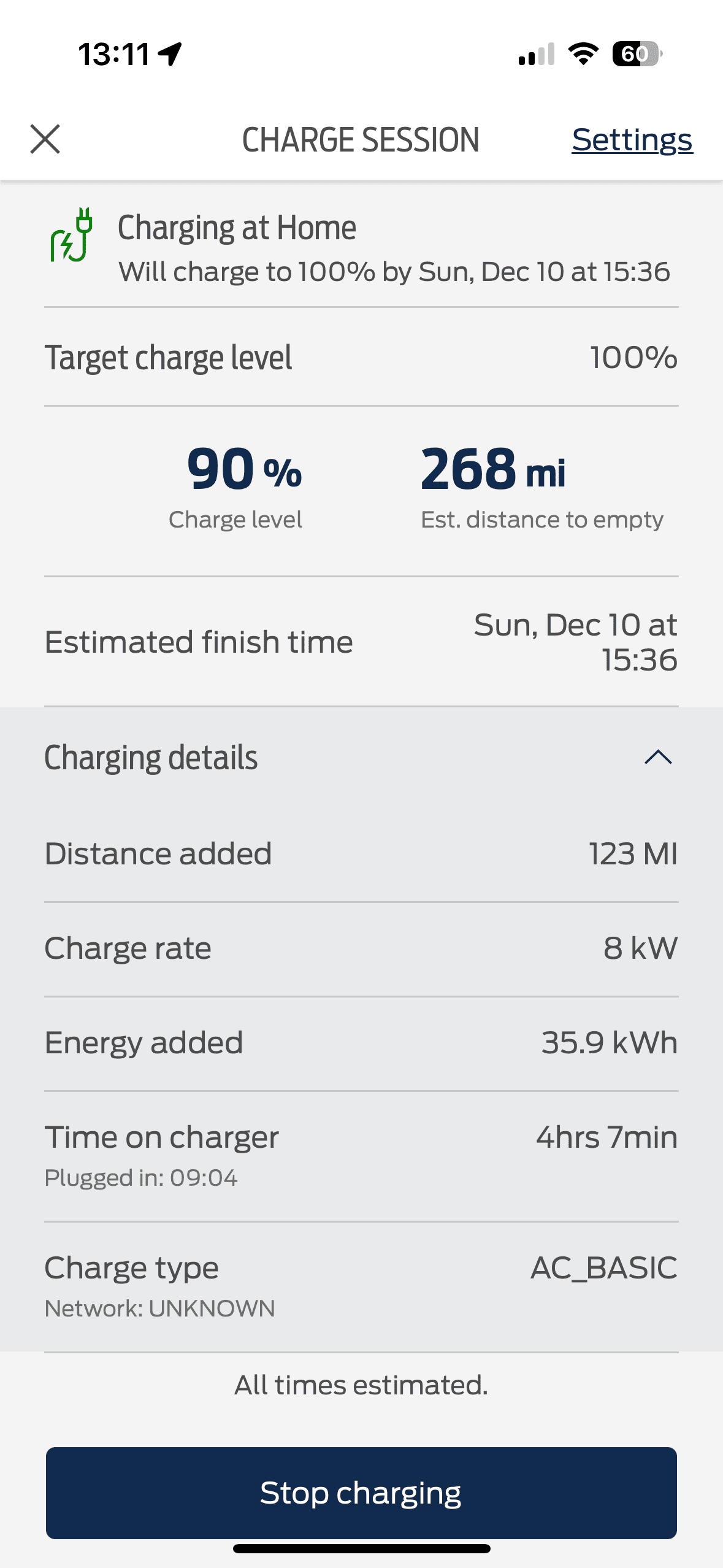 Ford F-150 Lightning Charging completion estimates are very odd IMG_4109