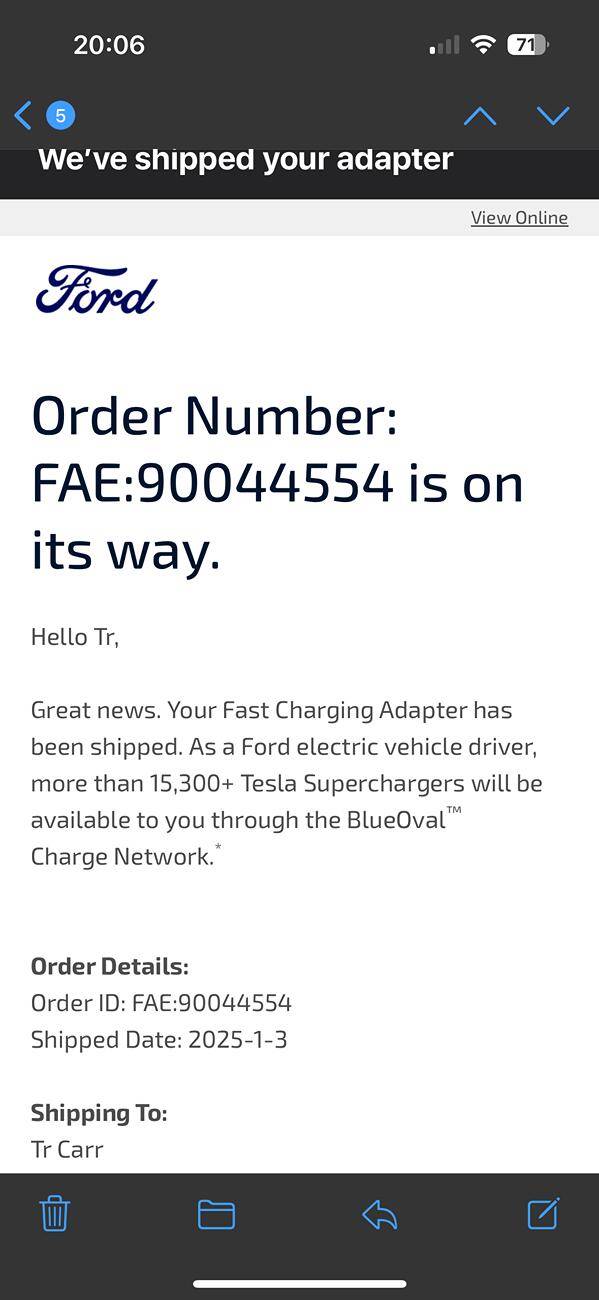 Ford F-150 Lightning Latest NACS Adapter Received by Order # (PLEASE read first post) IMG_4248