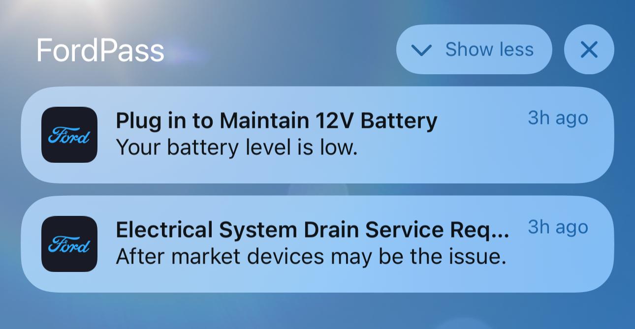 Ford F-150 Lightning 12V Battery Health Alert in FordPass App Coming Soon IMG_4449