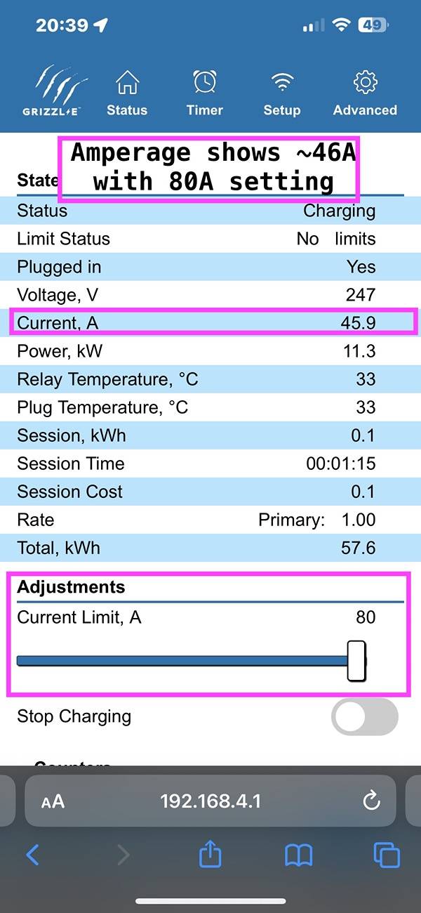 Ford F-150 Lightning Lightning Won’t Accept More Than 46A From Grizzl-E Ultimate 80A Charger IMG_4753