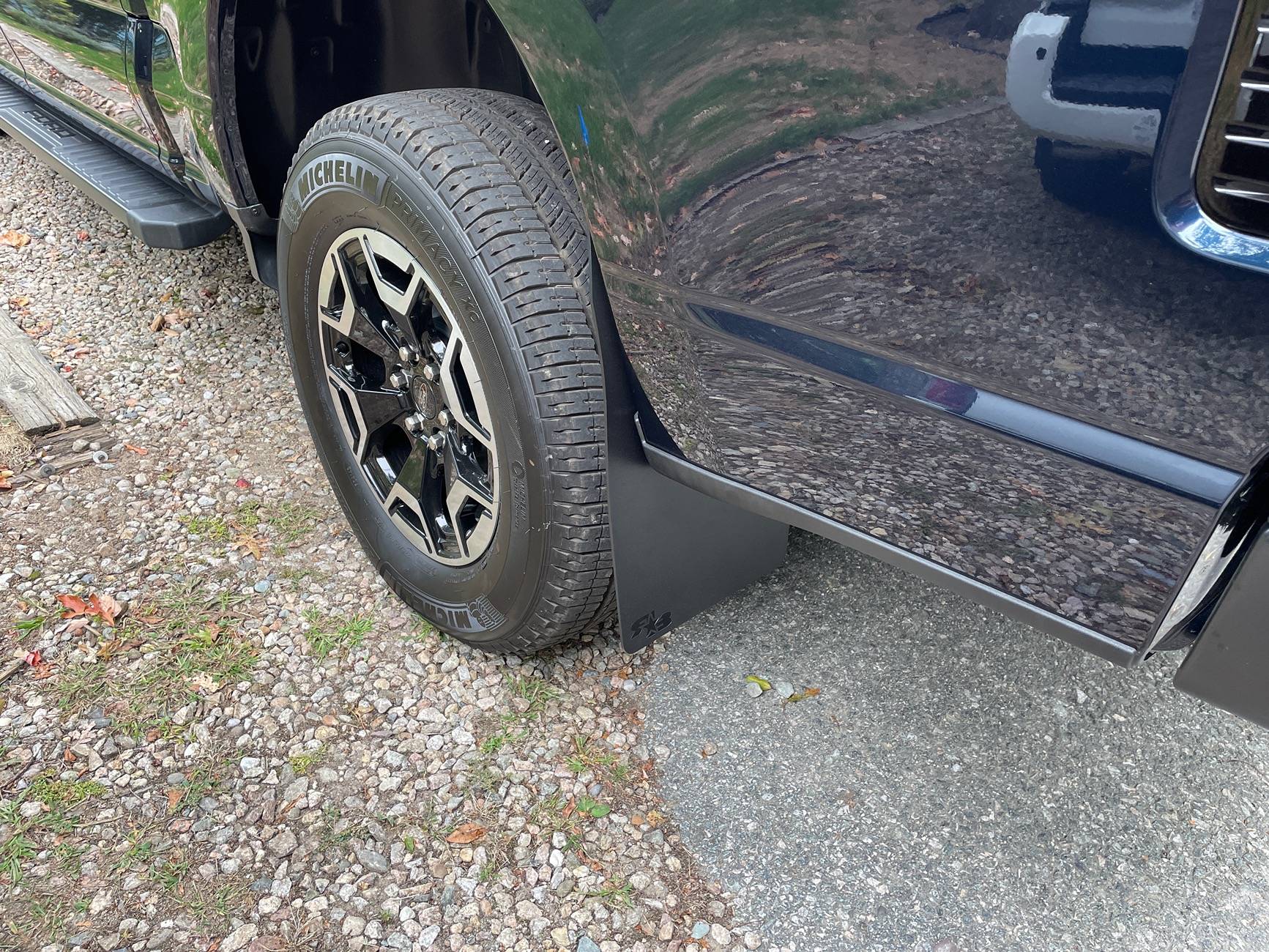 Ford F-150 Lightning Snow review - RokBlokz aftermarket mud flaps. IMG_4833