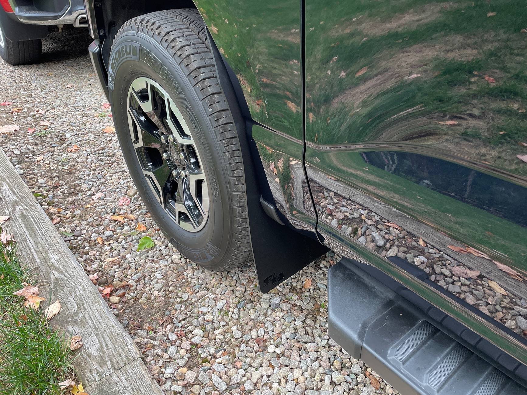 Ford F-150 Lightning Snow review - RokBlokz aftermarket mud flaps. IMG_4836