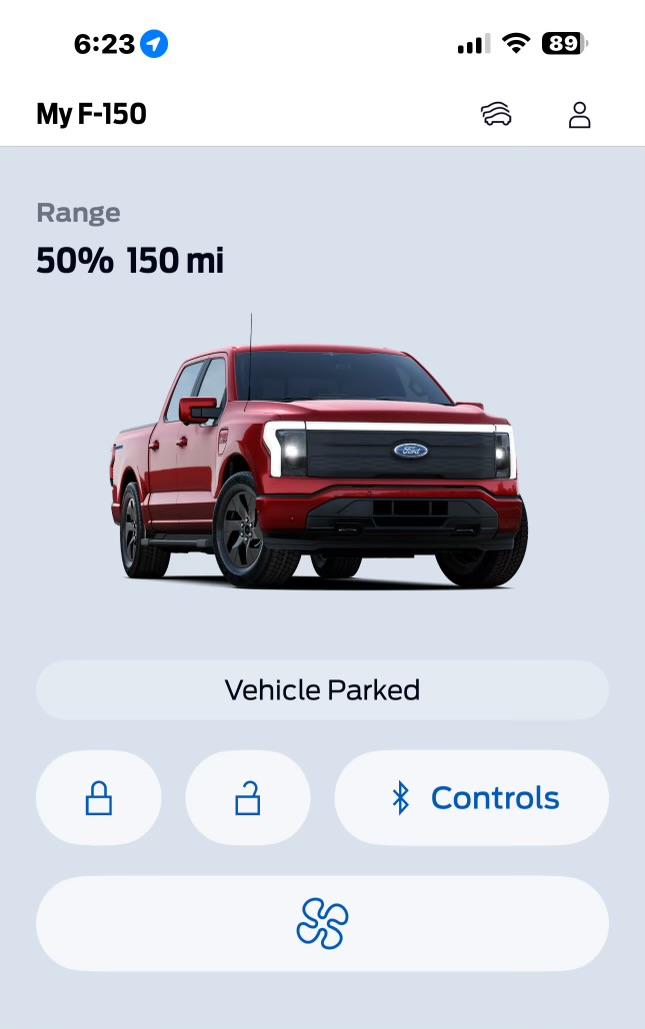 Ford F-150 Lightning Nav stuck in km bug (and workaround) IMG_5124