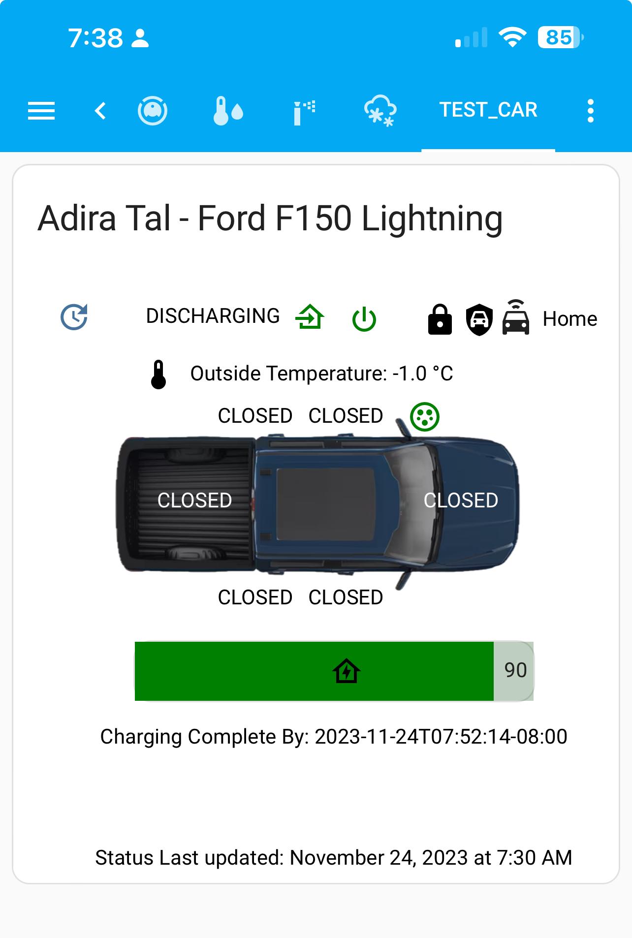 Ford F-150 Lightning Home Assistant - Ford F150 Lightning Dashboard. IMG_5254