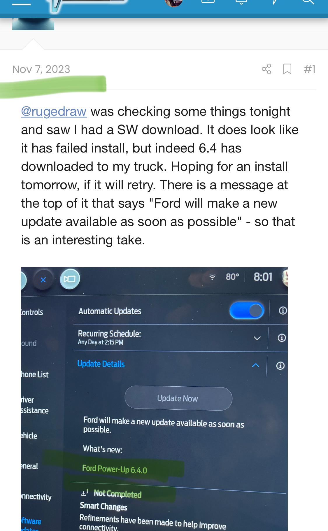 Ford F-150 Lightning Power-Up OTA 6.4.0 - Smart Changes: Refinements to improve connectivity IMG_5270