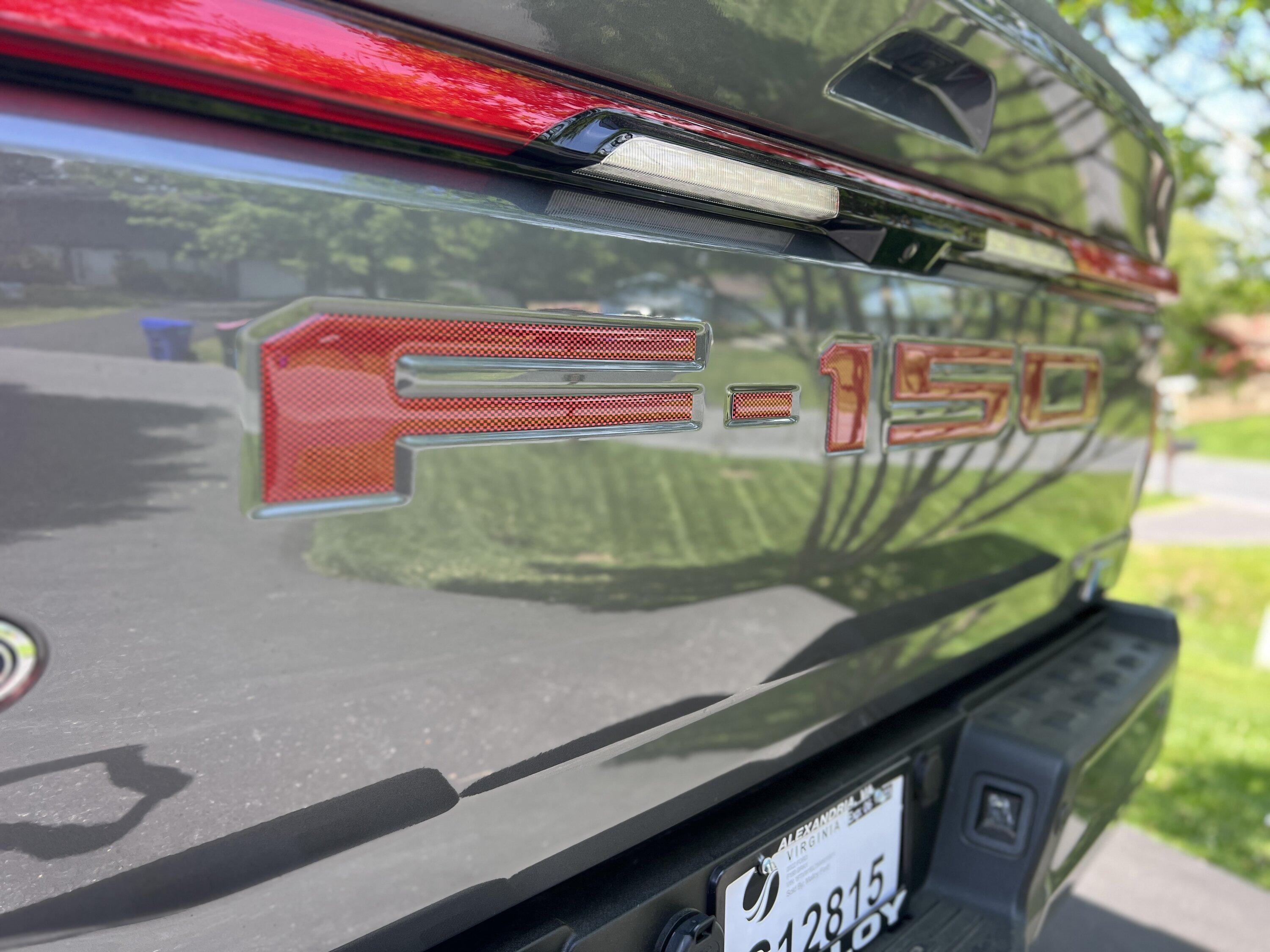 Ford F-150 Lightning Azure gray owners with tailgate decal IMG_5426