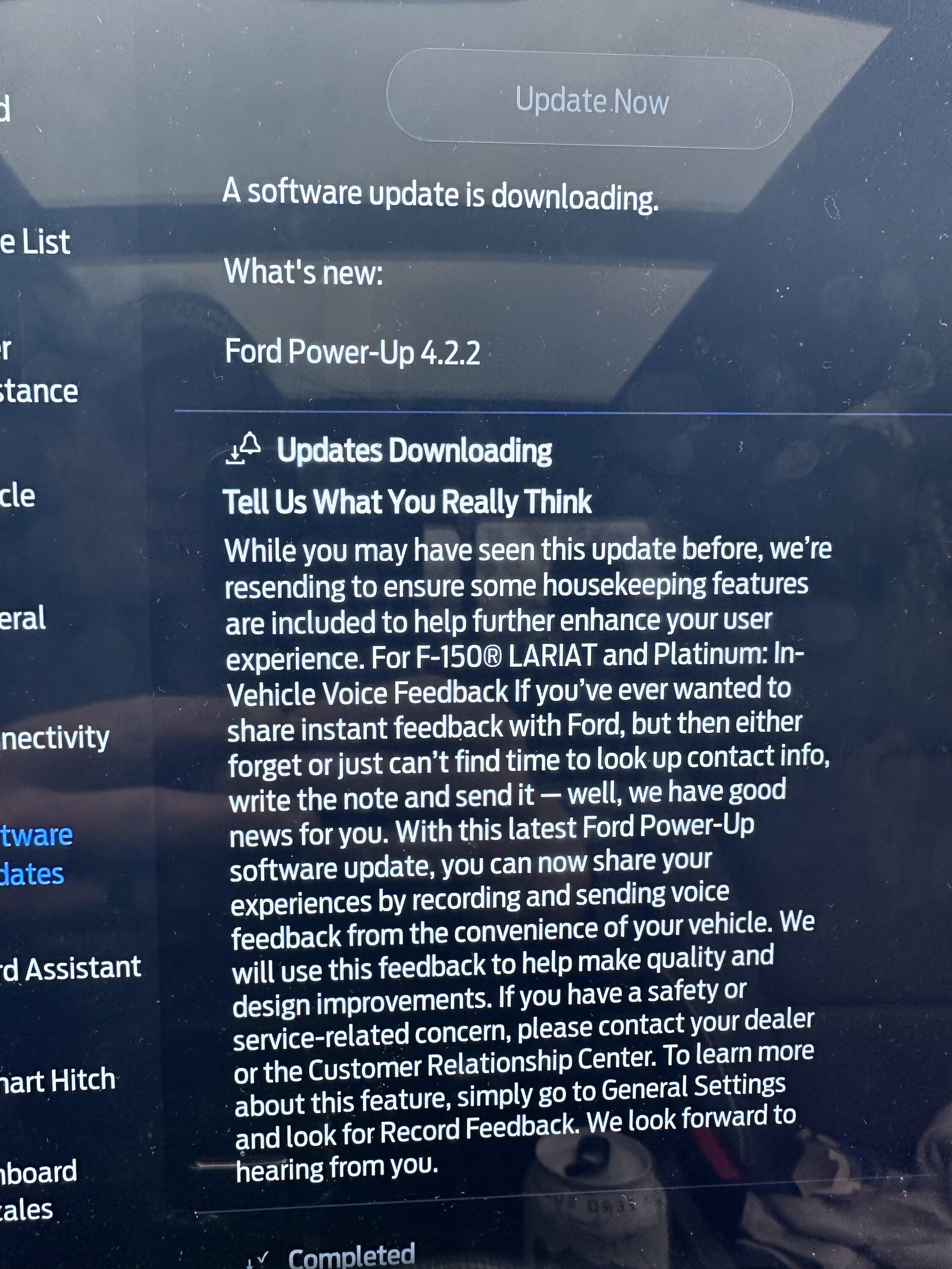 Ford F-150 Lightning Ford Power-Up 4.2.2 Voice Feedback IMG_5526